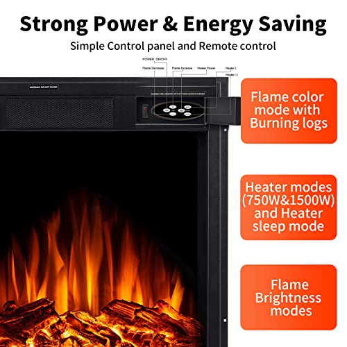 20 Inch Electric Fireplace Insert M1804,M1804C - Image 6