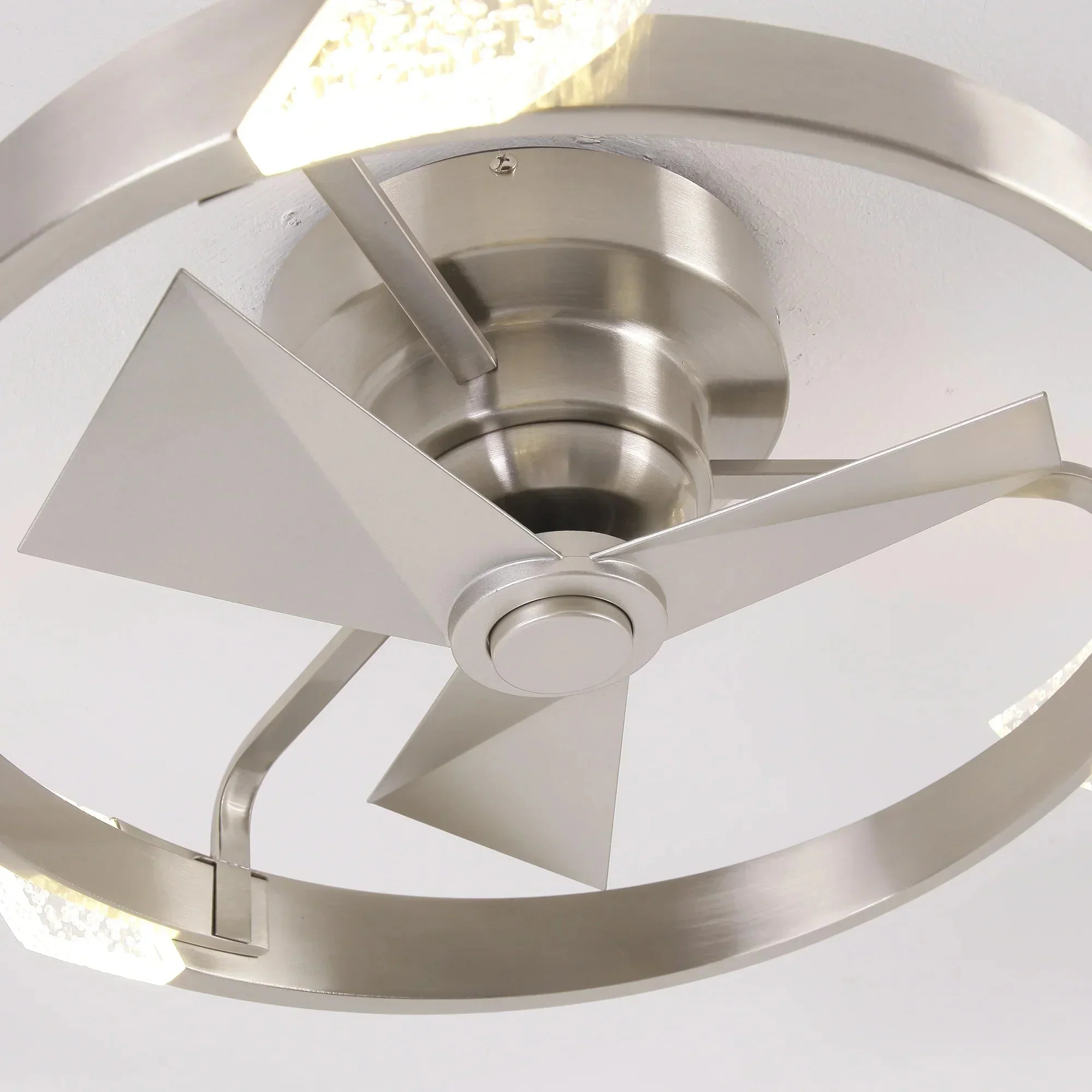 20 Inch Hazel Satin Nickel Flush Mount LED Ceiling Fan with Remote Control - Image 13