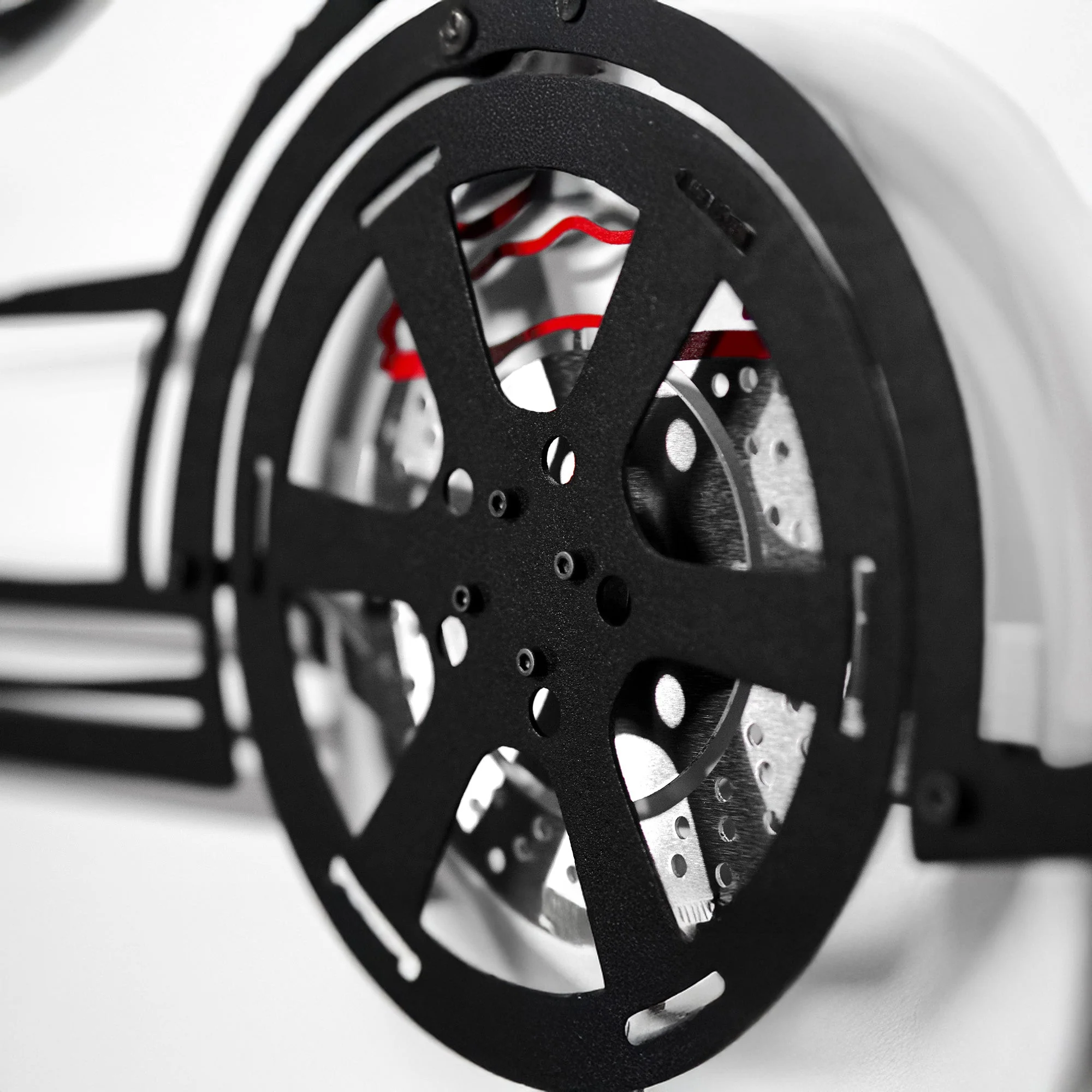 2006 Lancer Evo Metal Wall Art – JDM Steel with Spinning Wheels-KAFMEKA003 - Image 4