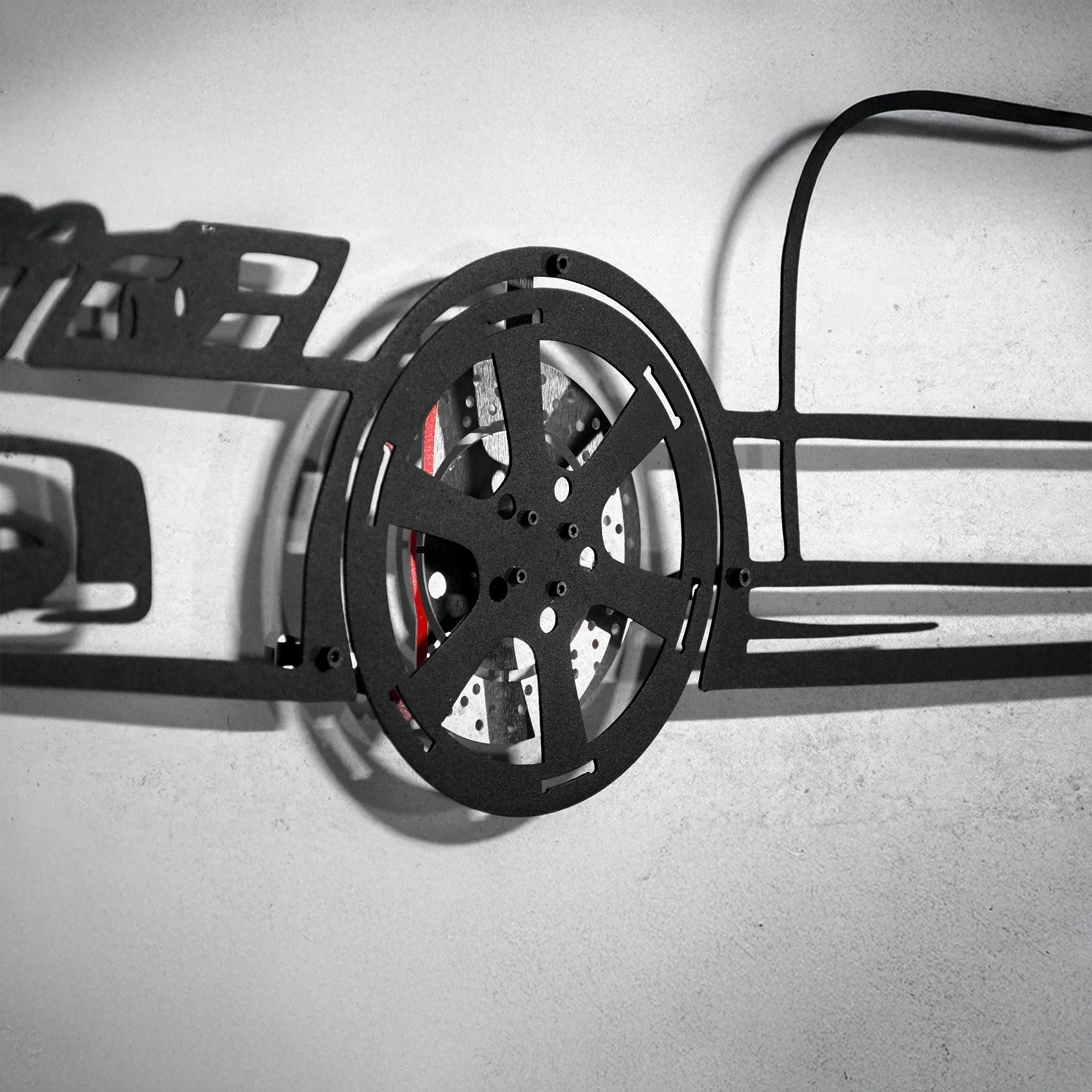2006 Lancer Evo Metal Wall Art – JDM Steel with Spinning Wheels-KAFMEKA003 - Image 5