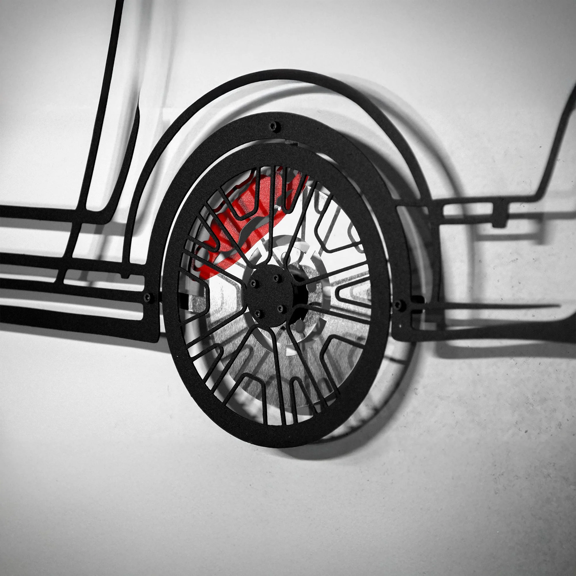 2008 Mustang GT Fastback Wall Art – Steel Build with Spinning Wheels-KAFMEKA004 - Image 10