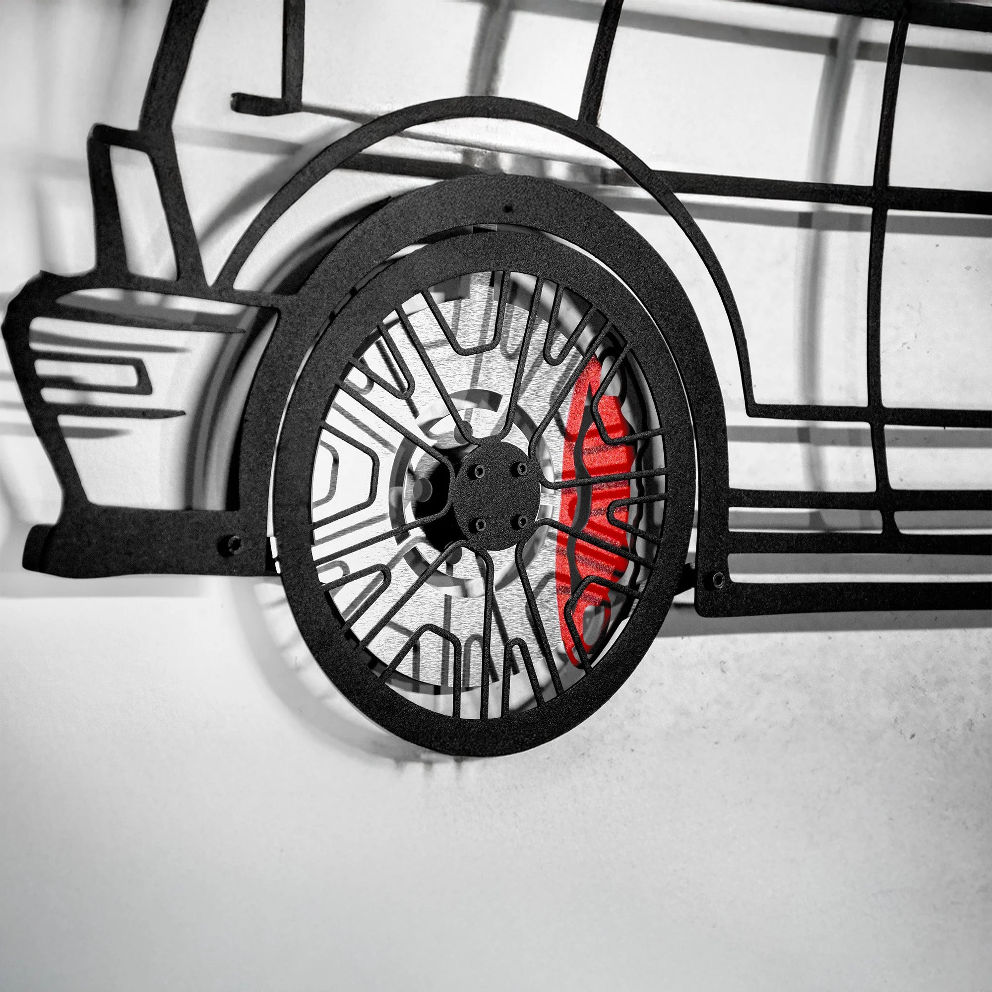 2008 Mustang GT Fastback Wall Art – Steel Build with Spinning Wheels-KAFMEKA004 - Image 11