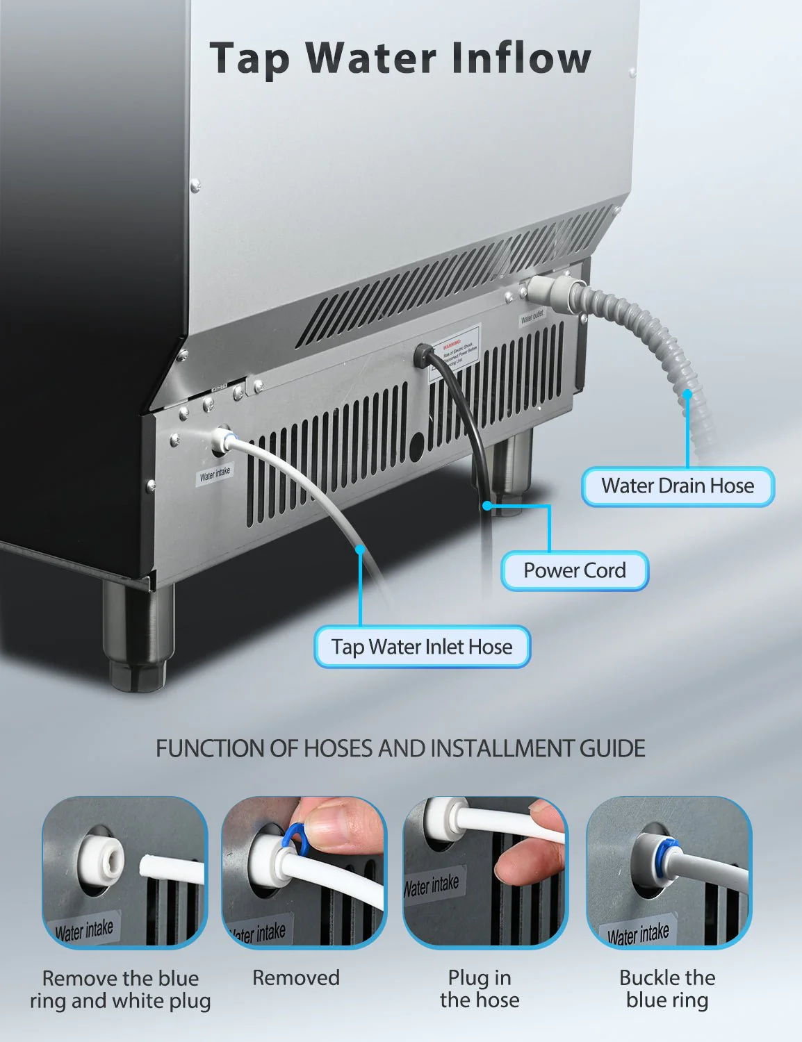 200LBS Freestanding Commercial Ice Maker Z5895 - Image 21
