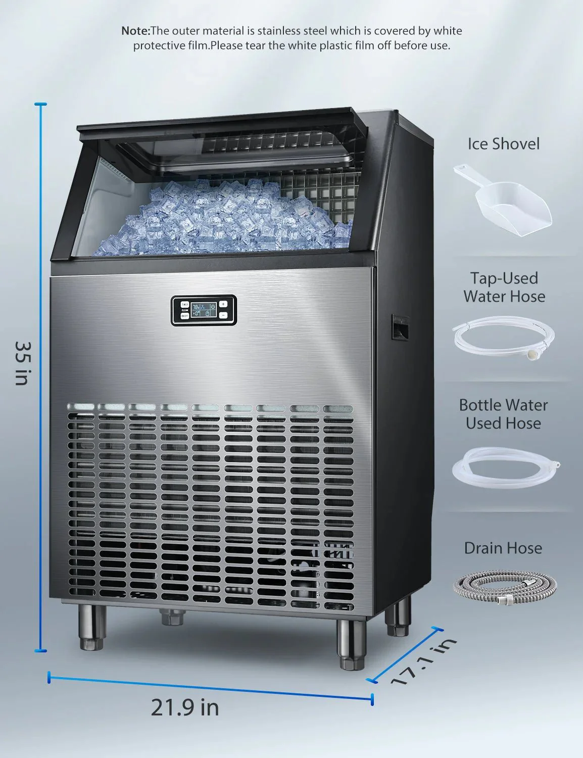 200LBS Freestanding Commercial Ice Maker Z5895 - Image 4