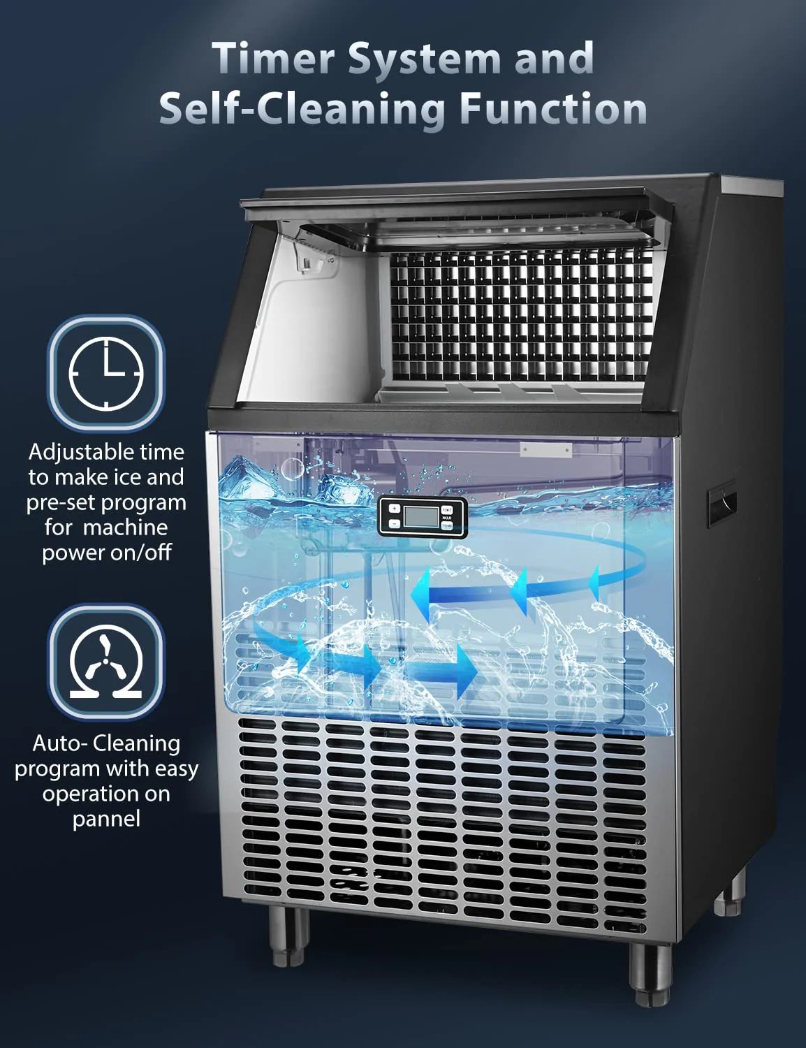200LBS Freestanding Commercial Ice Maker Z5895 - Image 6