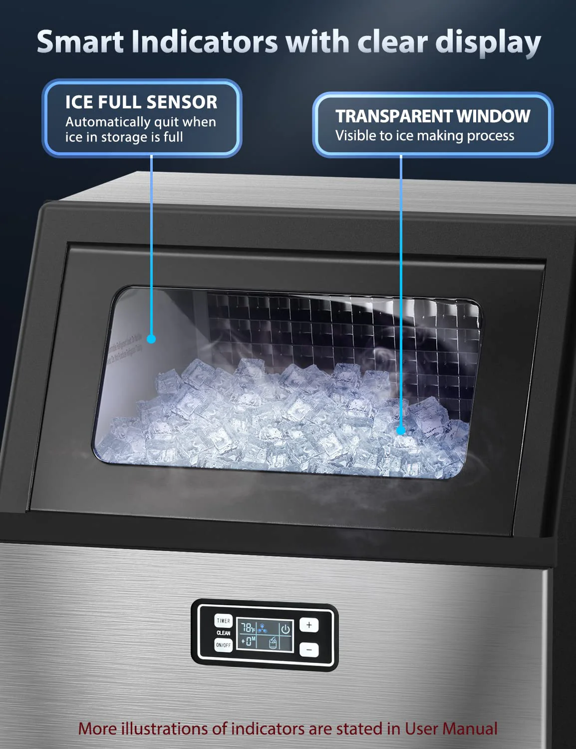 200LBS Freestanding Commercial Ice Maker Z5895 - Image 7