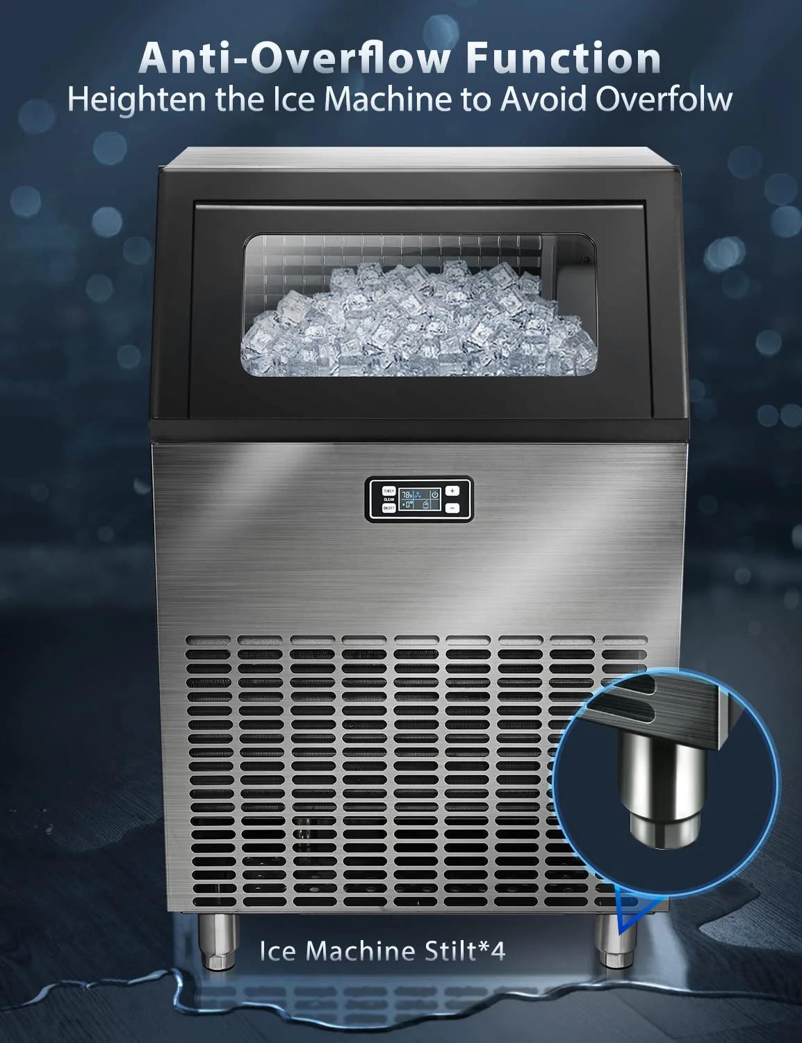 200LBS Freestanding Commercial Ice Maker Z5895 - Image 8