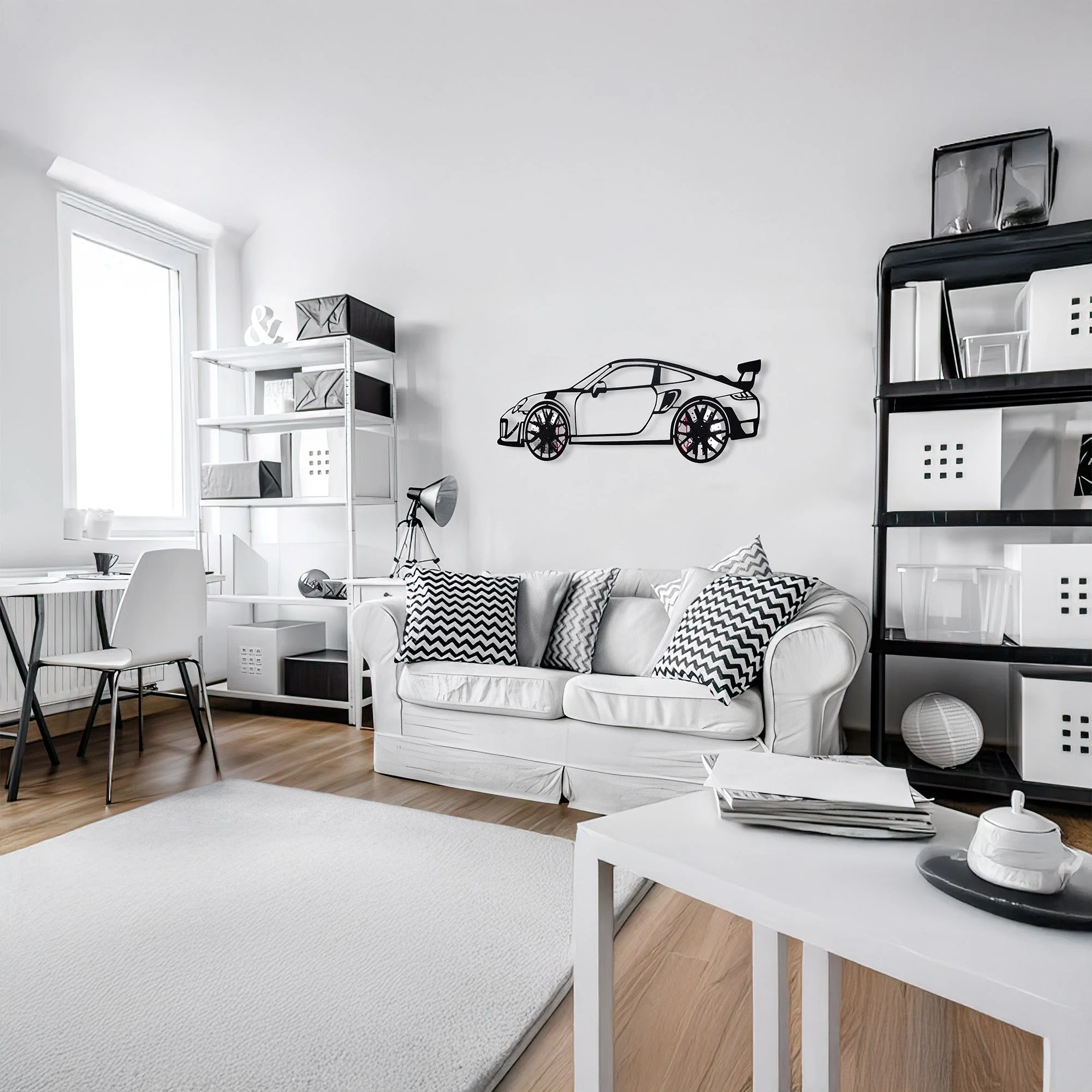 2019 Porsche 911 GT2 RS Wall Art – Steel Cut with Spinning Wheels-KAFMEKA006 - Image 10