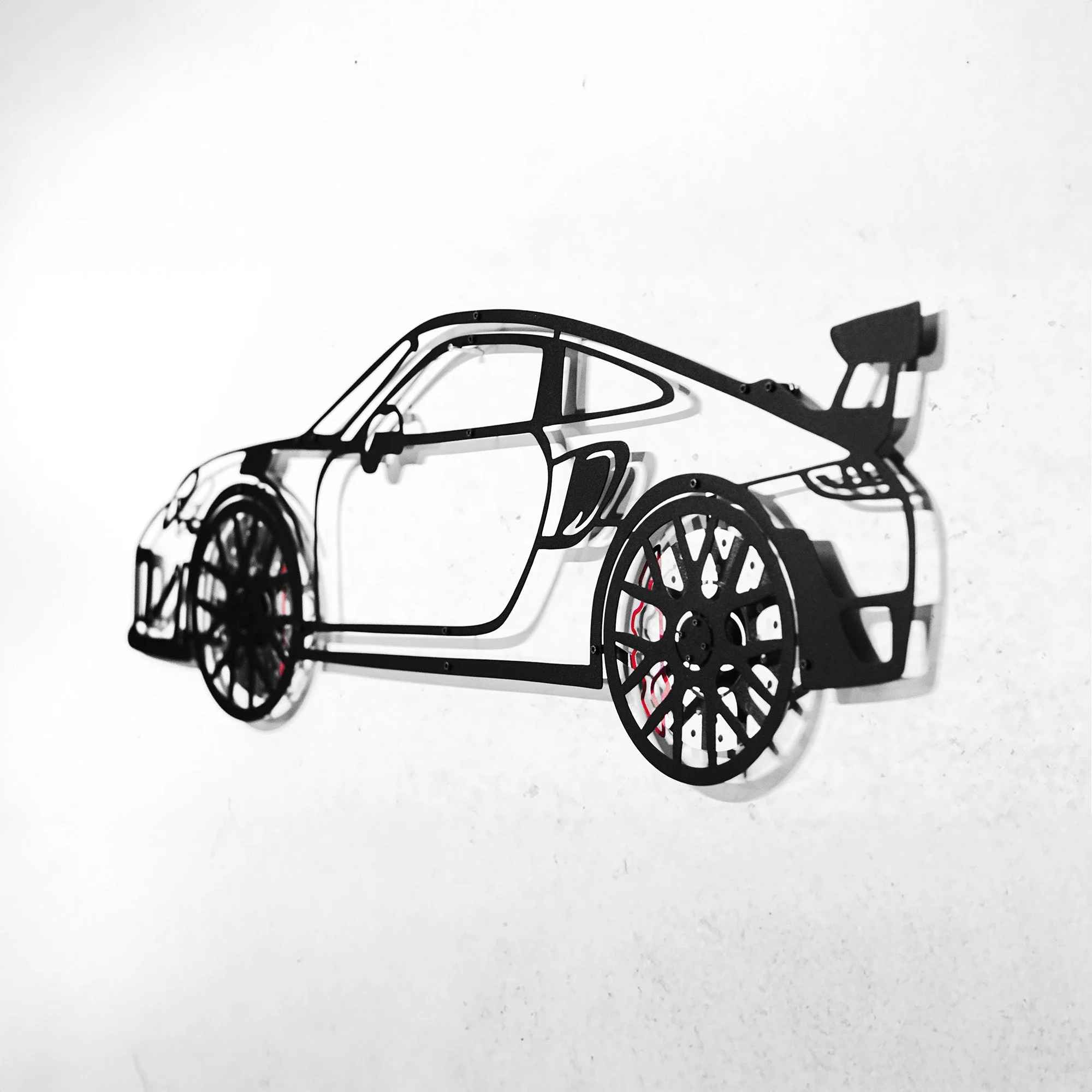 2019 Porsche 911 GT2 RS Wall Art – Steel Cut with Spinning Wheels-KAFMEKA006 - Image 4