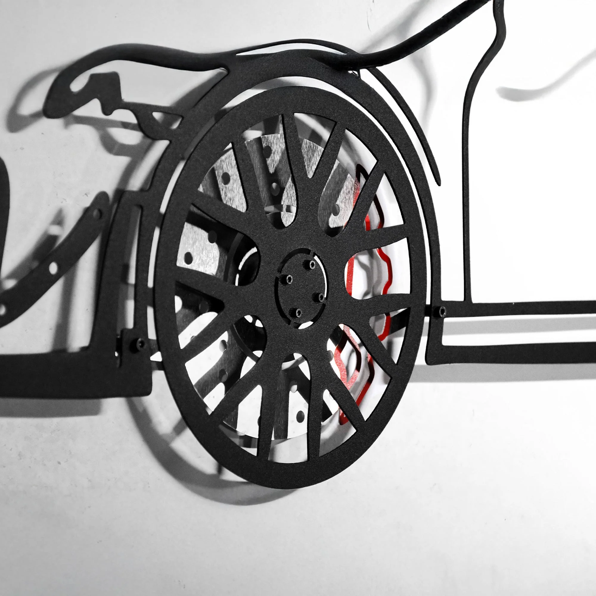 2019 Porsche 911 GT2 RS Wall Art – Steel Cut with Spinning Wheels-KAFMEKA006 - Image 5