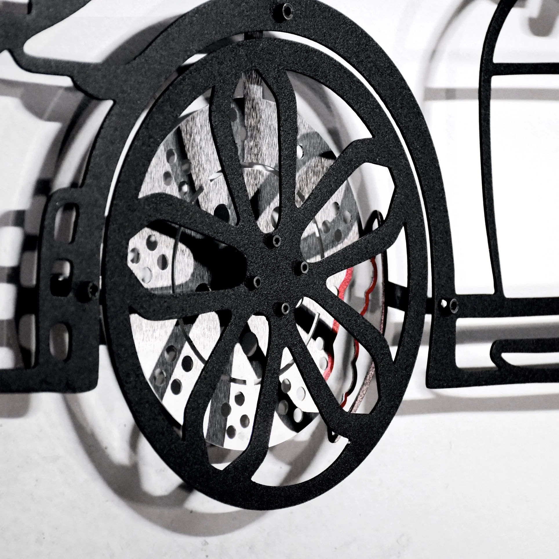 2020 Porsche Cayman GT4 Wall Art – Steel Silhouette with Spinning Wheels-KAFMEKA007 - Image 9