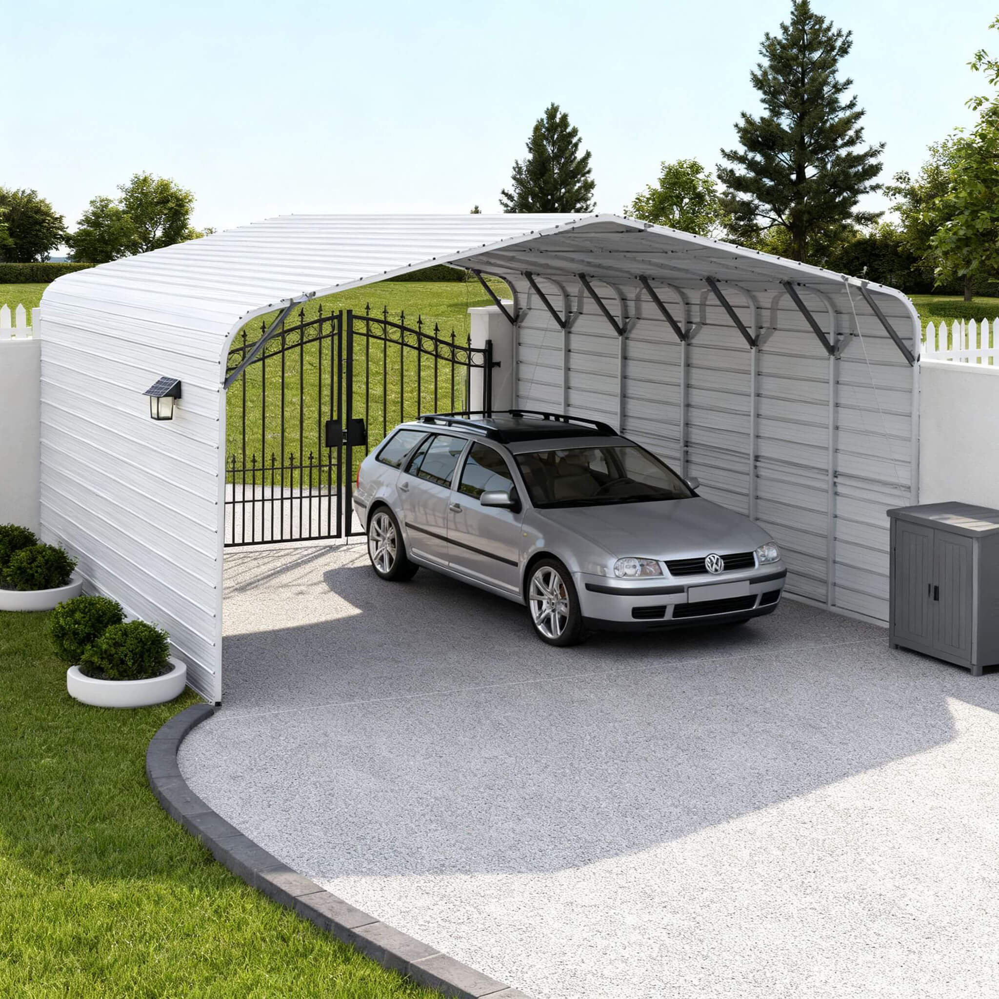 [20X30FT] Heavy-Duty Outdoor Galvanized Steel Carport (SAK21596) - Image 7