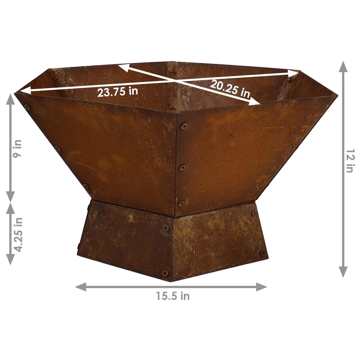 23 Inch  Rustic Steel Affinity Fire Pit - Image 5