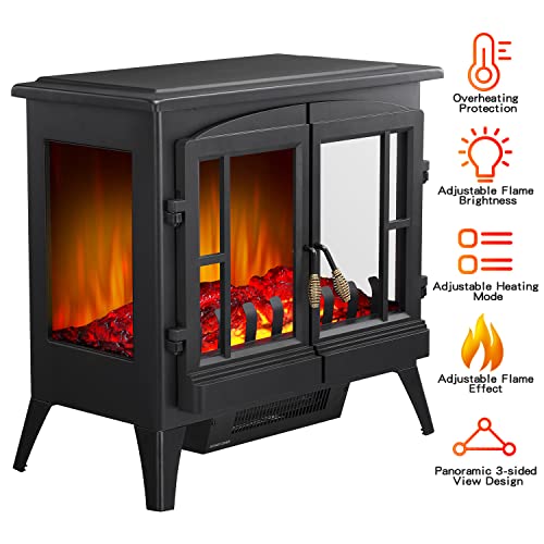 23 Inches 3D Free Standing Electric Fireplace Stove 5215 - Image 3