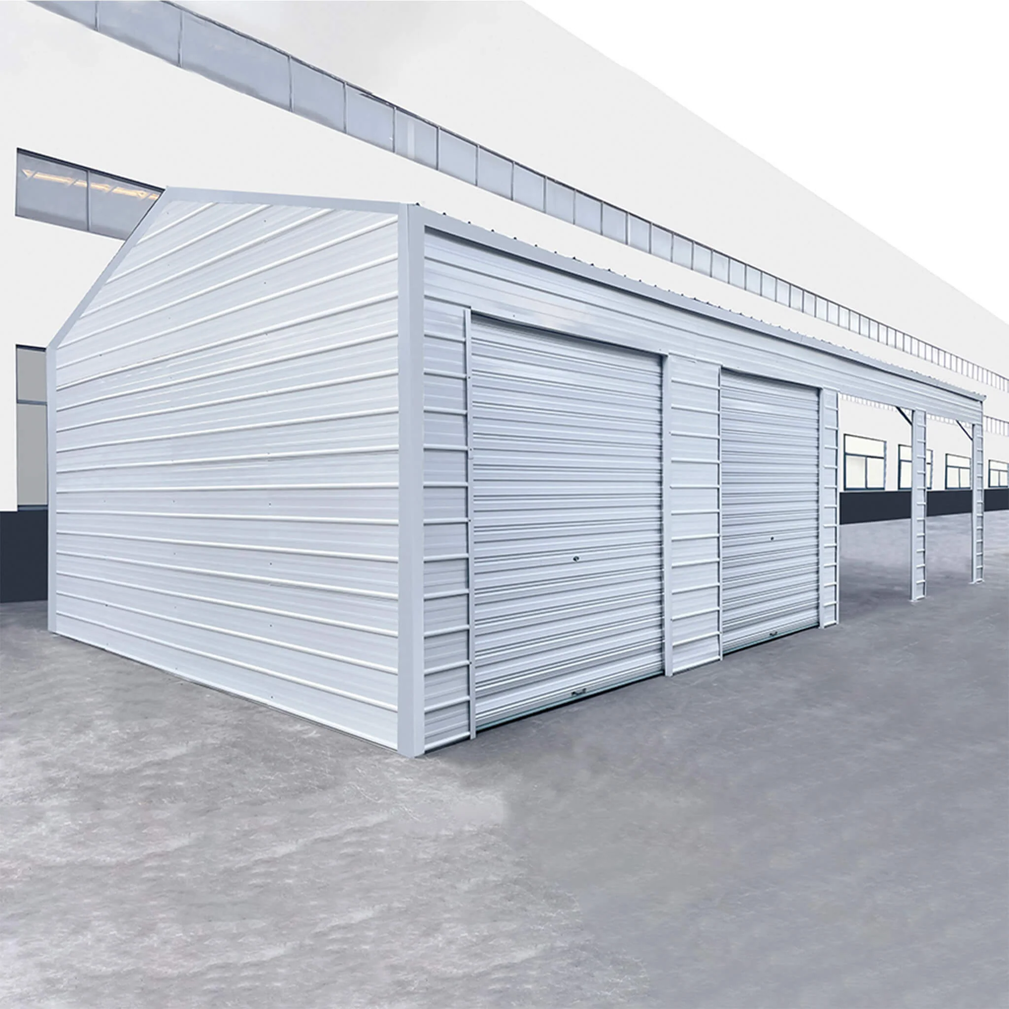[23X46FT] Heavy-Duty Steel Garage Storage Shed With Reinforced Roof And 2 Doors (SAK29384) - Image 5