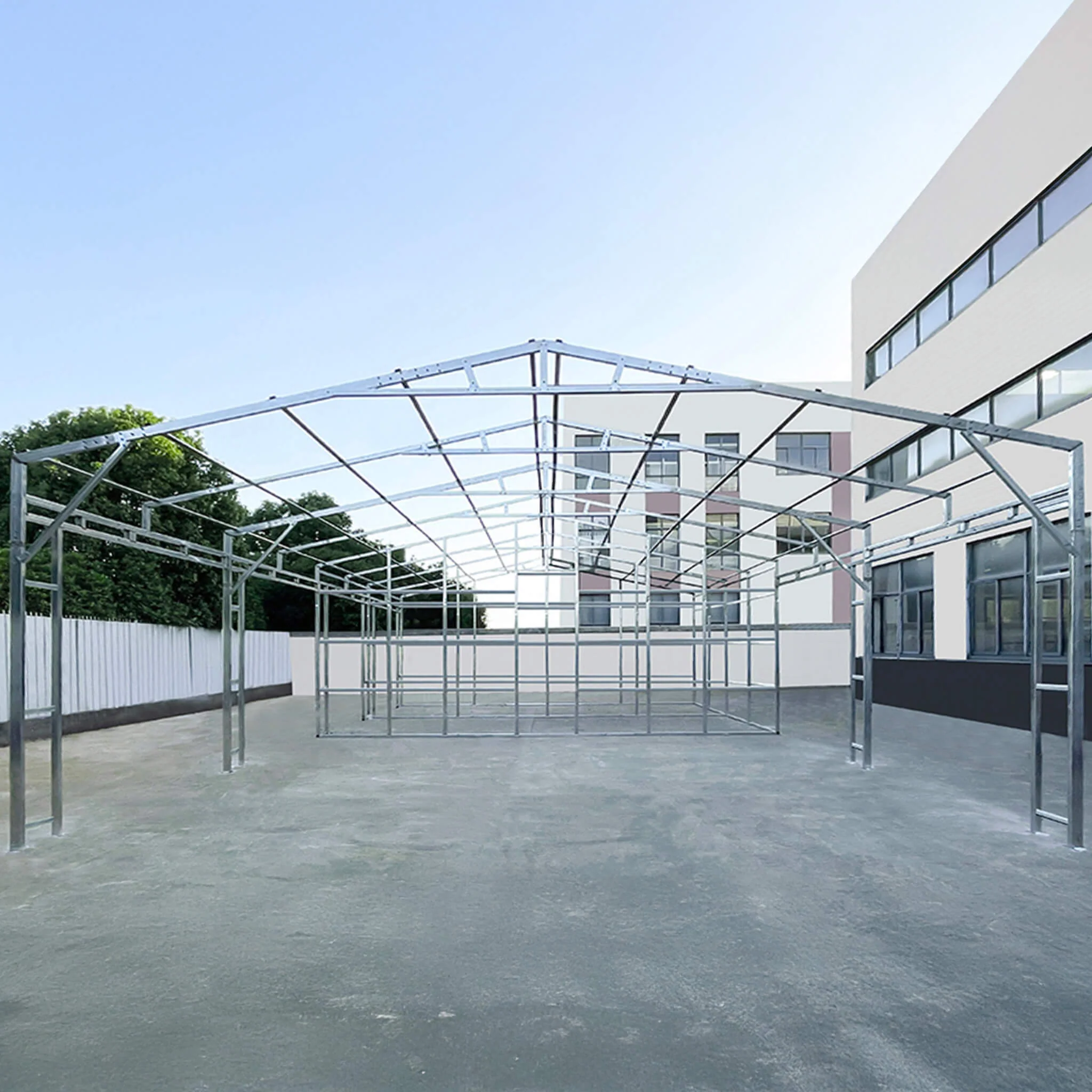 [23X46FT] Heavy-Duty Steel Garage Storage Shed With Reinforced Roof And 2 Doors (SAK29384) - Image 7