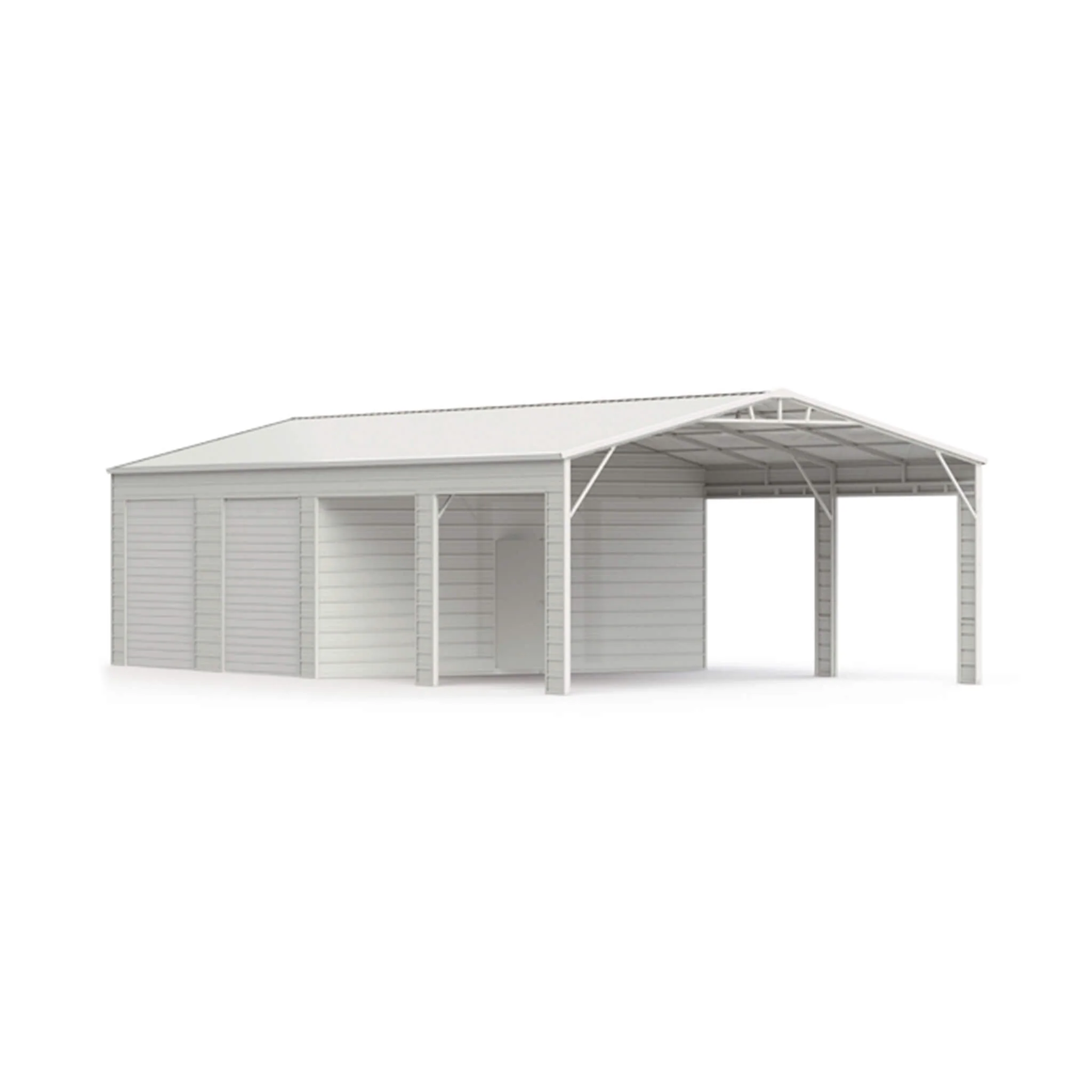 [23X46FT] Heavy-Duty Steel Garage Storage Shed With Reinforced Roof And 2 Doors (SAK29384) - Image 9