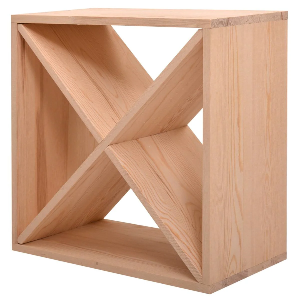 24 Bottle Solid Wood Stackable Modular Wine Rack - Image 2