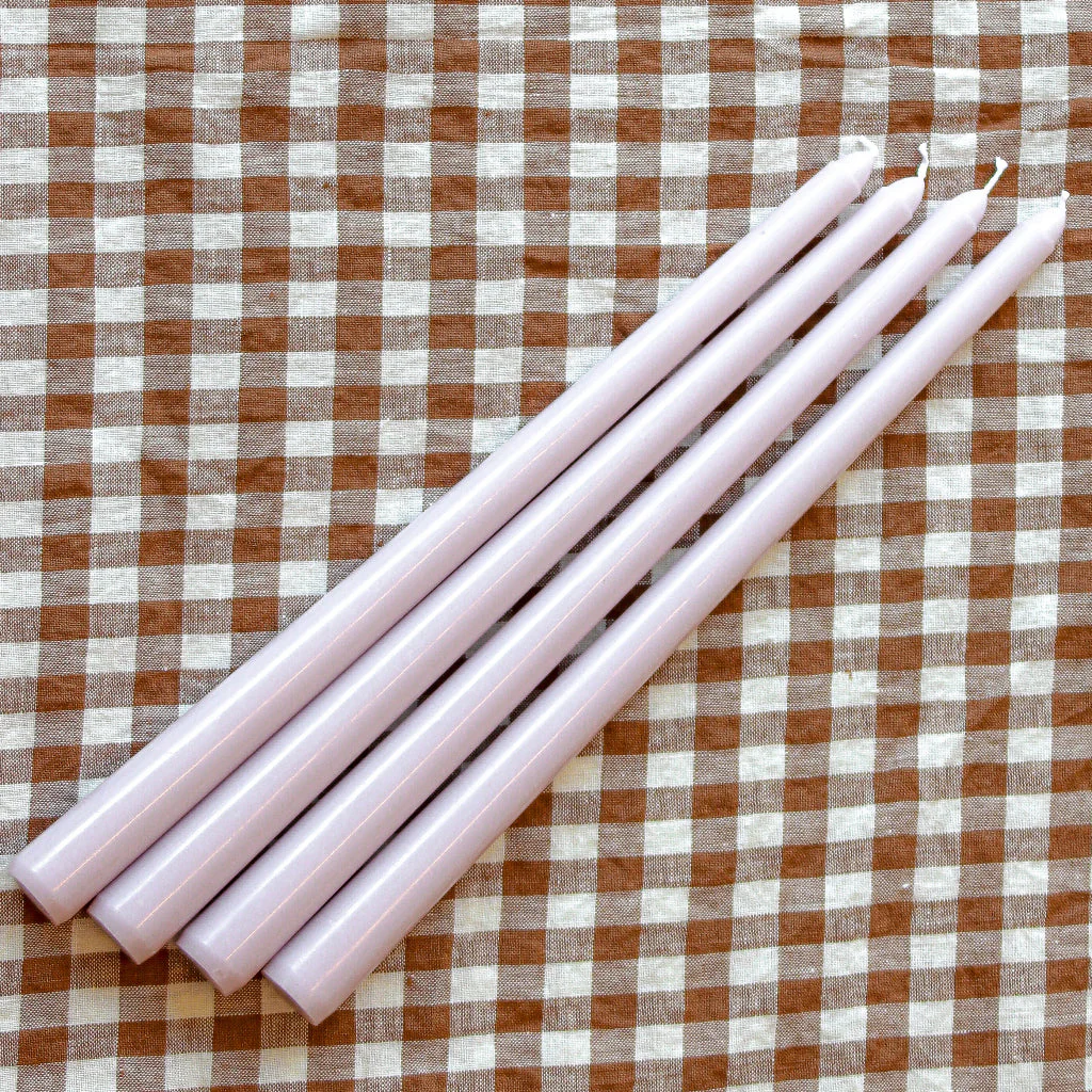 24 Extra Tall Lilac Hush Taper Candle - 6 Packs of 4 - Image 6