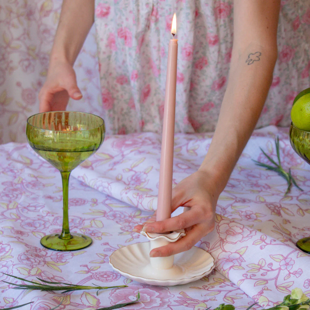 24 Extra Tall Rose Glow Taper Candle - 6 Packs of 4 - Image 2