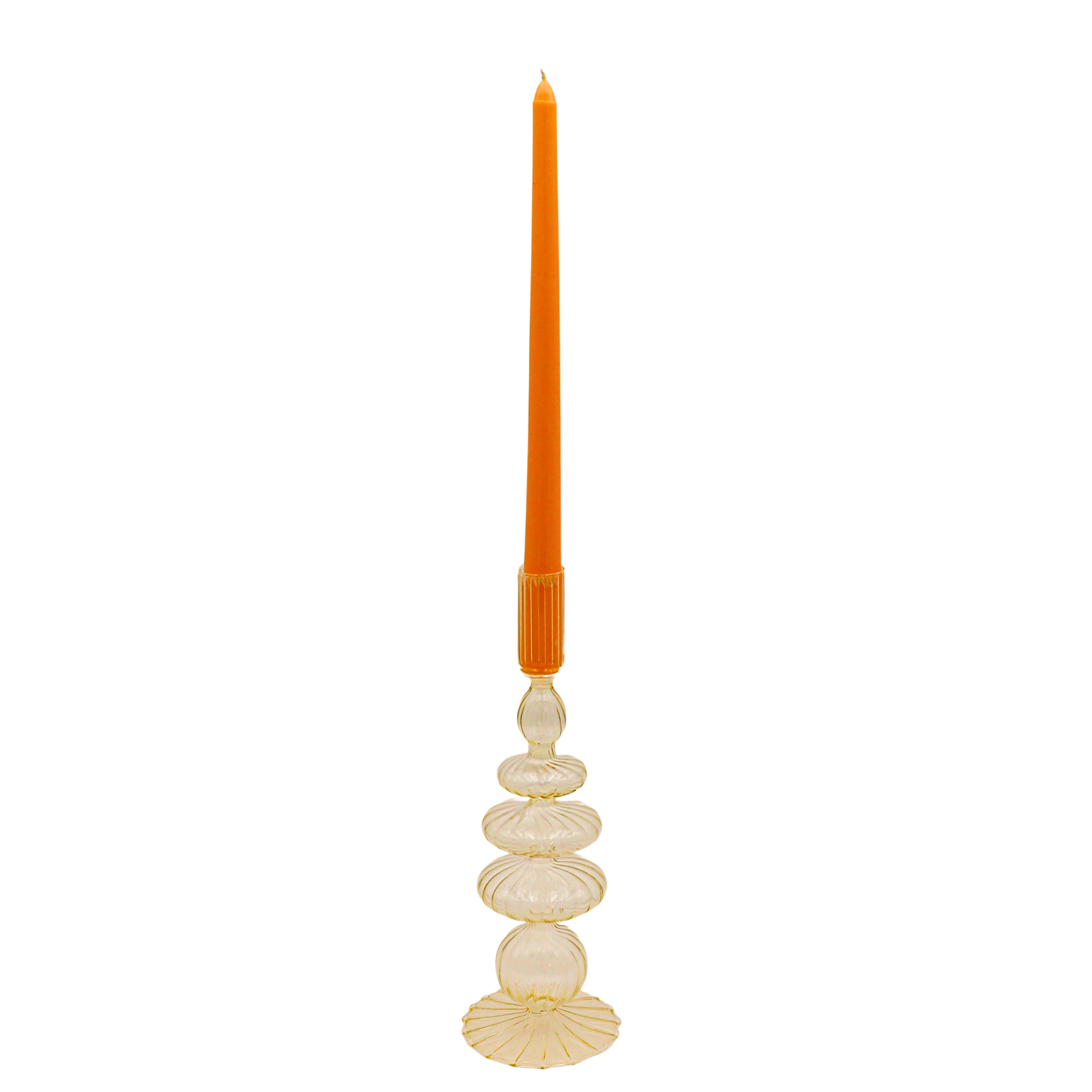 24 Extra Tall Mustard Spice Taper Candle - 6 Packs of 4 - Image 6