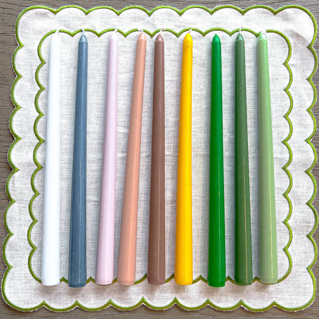 24 Extra Tall Mustard Spice Taper Candle - 6 Packs of 4 - Image 9