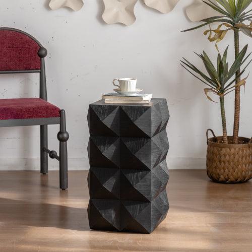 24" Height Three-dimensional Embossed Pattern Design Retro Coffee Table MDF Retro Furniture - Image 13
