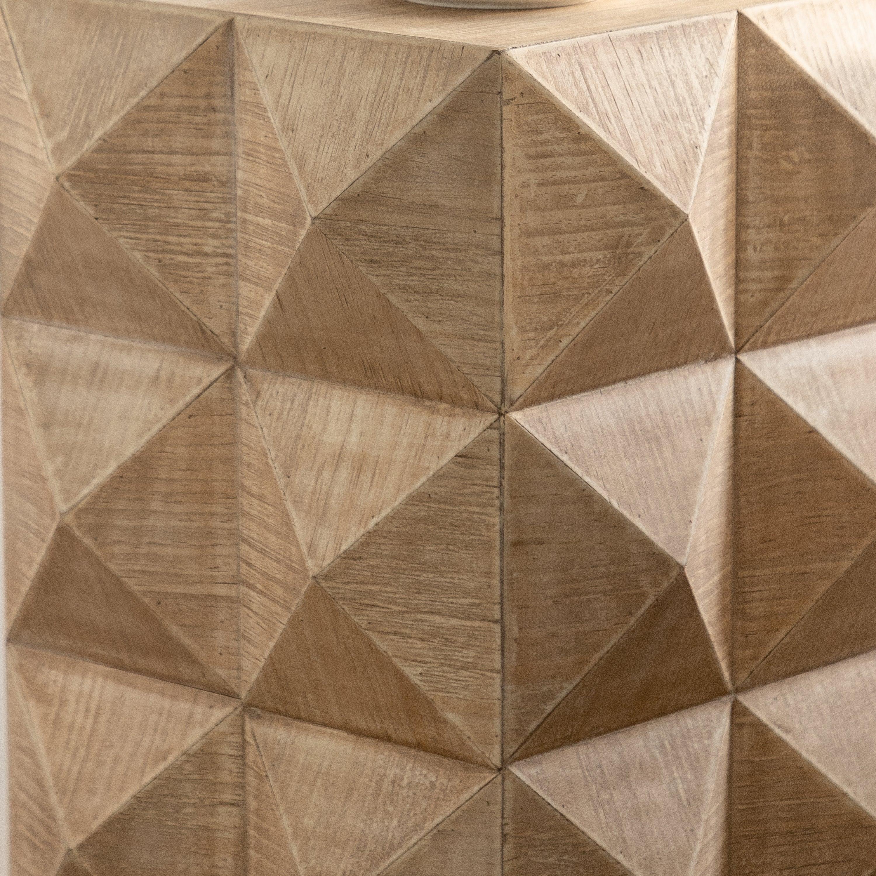 24" Height Three-dimensional Embossed Pattern Design Retro Coffee Table MDF Retro Furniture - Image 7