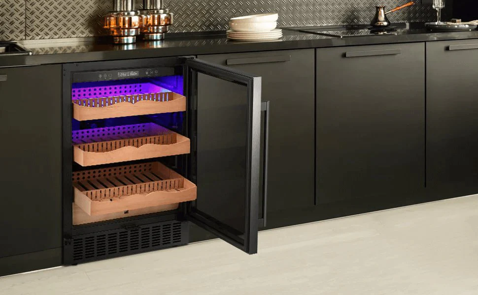 24 Inch Cigar Humidor Electric Humidor Black X51256H - Image 7