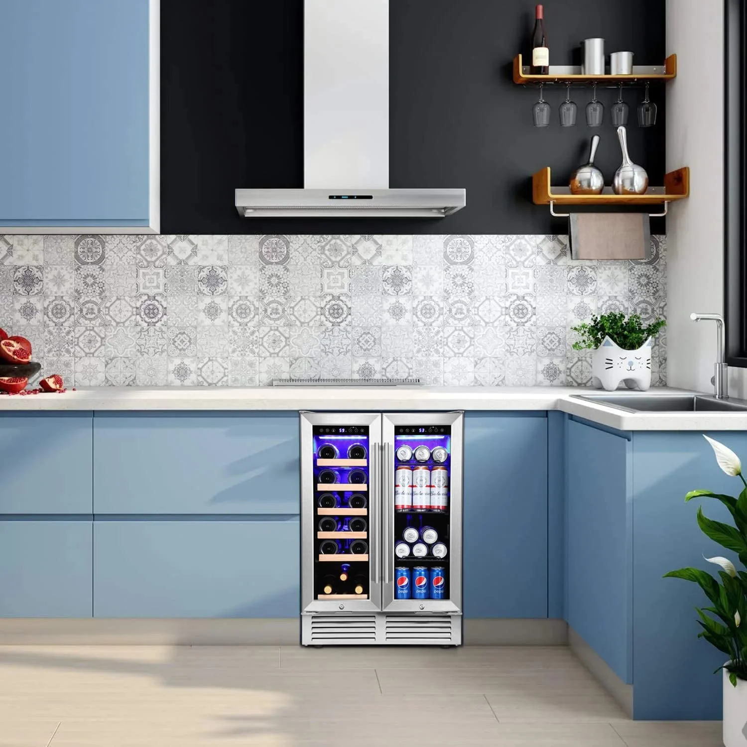24 Inch Dual Zone Wine Fridges Cooler Beverage Refrigerator W51115 - Image 2