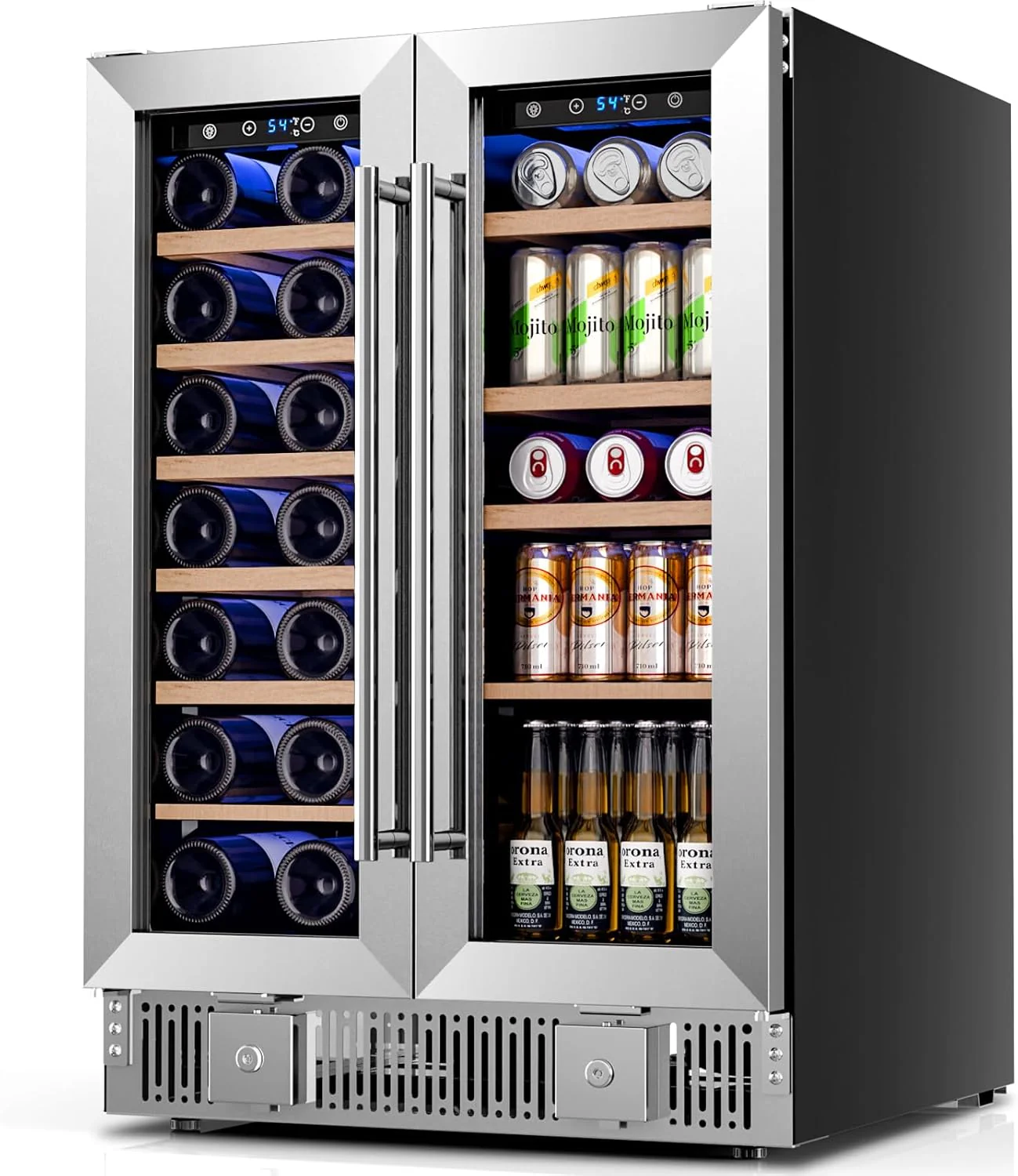 24 Inch Dual Zone Wine Fridges Cooler Beverage Refrigerator W51115 - Image 8