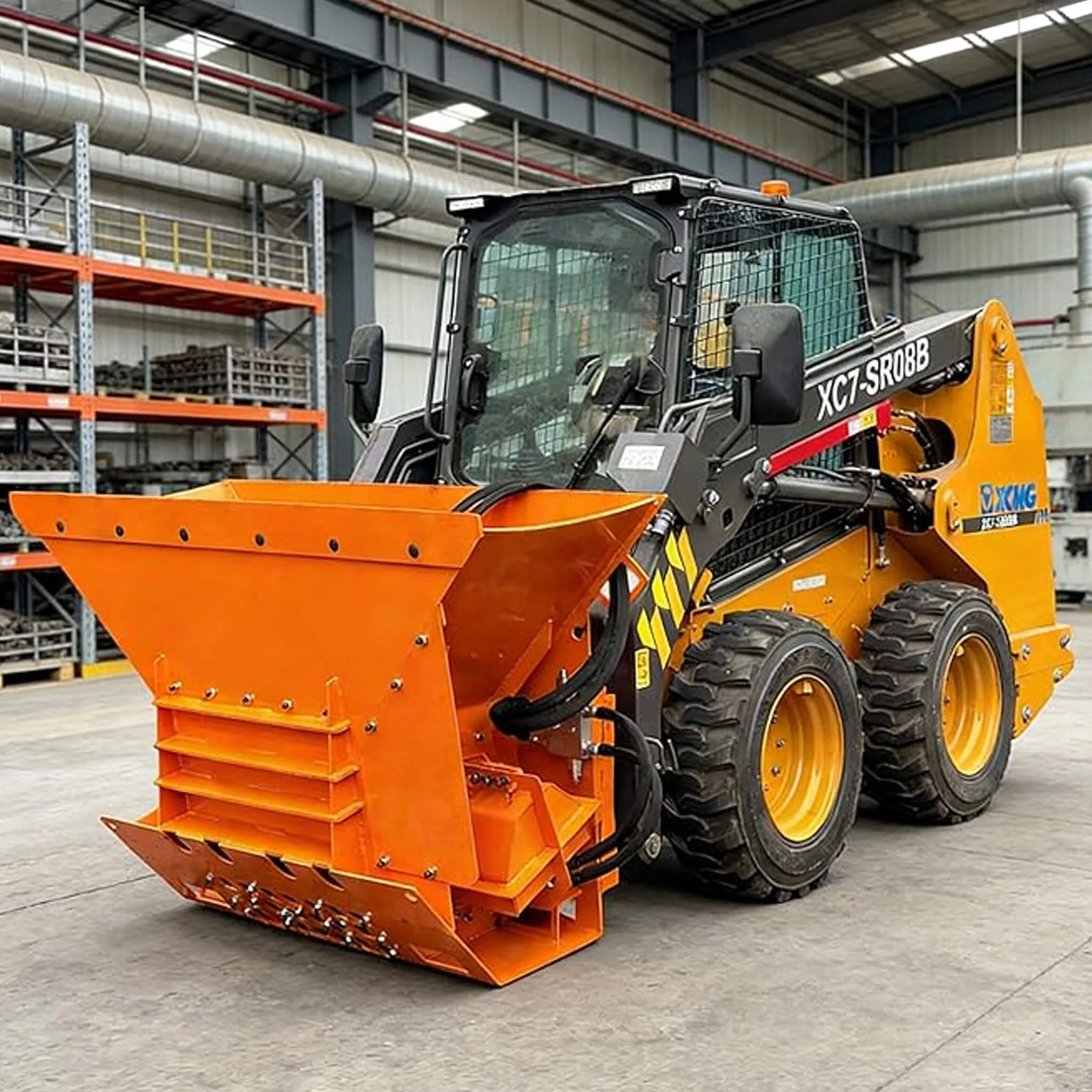 24-Inch Heavy-Duty 13.5 Cu.Ft Concrete Crusher Bucket Skid Steer Attachment (SAK10589) - Image 8