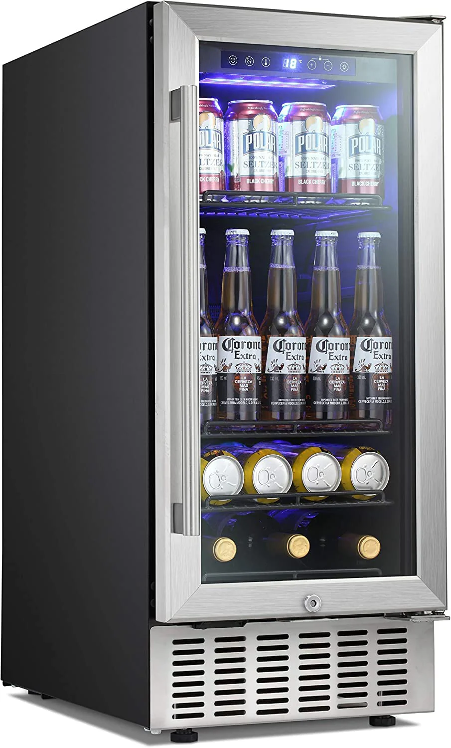 24 Inch Metal Shelves Built-in Wine Fridges Cooler Beverage Refrigerator - Image 9