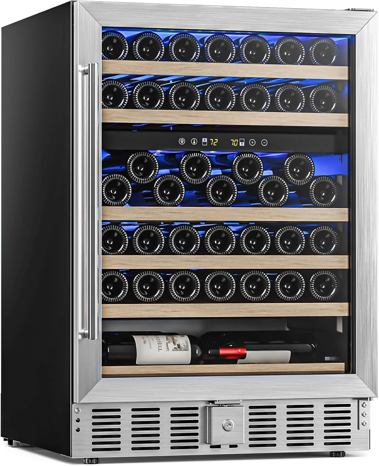 24 Inch Wooden Shelves Built-in Wine Fridges Cooler Beverage Refrigerator W51145B - Image 15