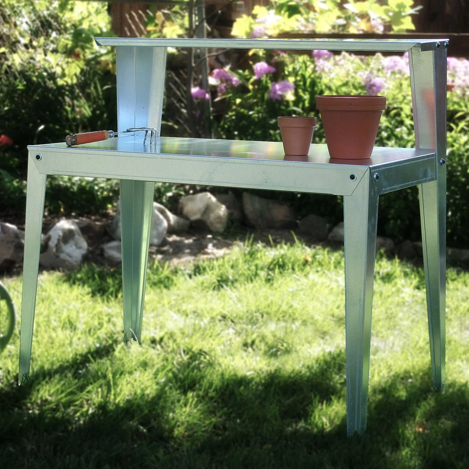 24 x 44 inch Galvanized Steel Top Utility Table Workbench Potting Bench - Image 3