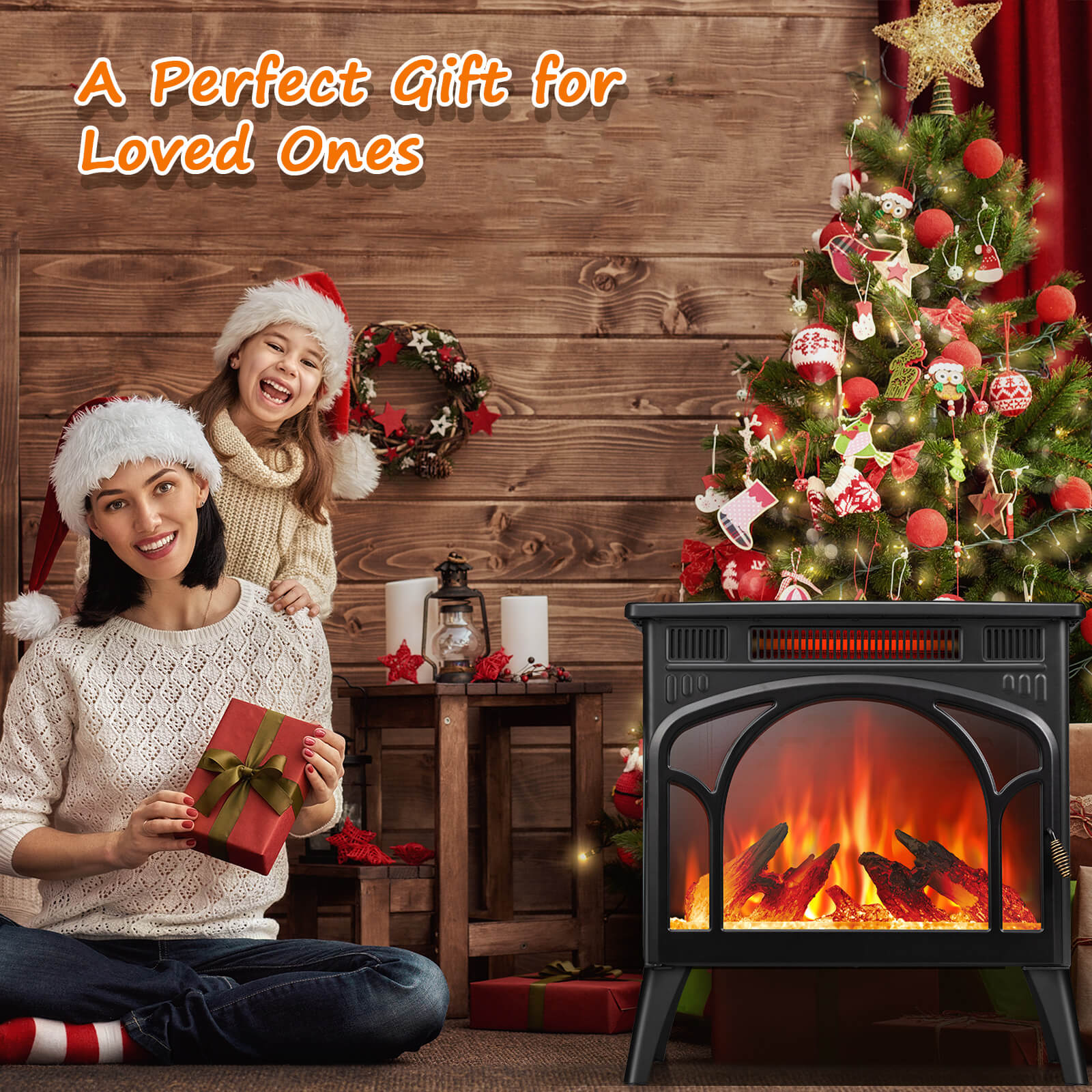25" Free Standing Electric Fireplace Stove S230CP - Image 9