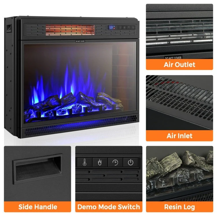 25 inch 3 Flame Colors Recessed Electric Heater - Image 2
