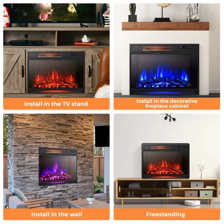 25 inch 3 Flame Colors Recessed Electric Heater - Image 3