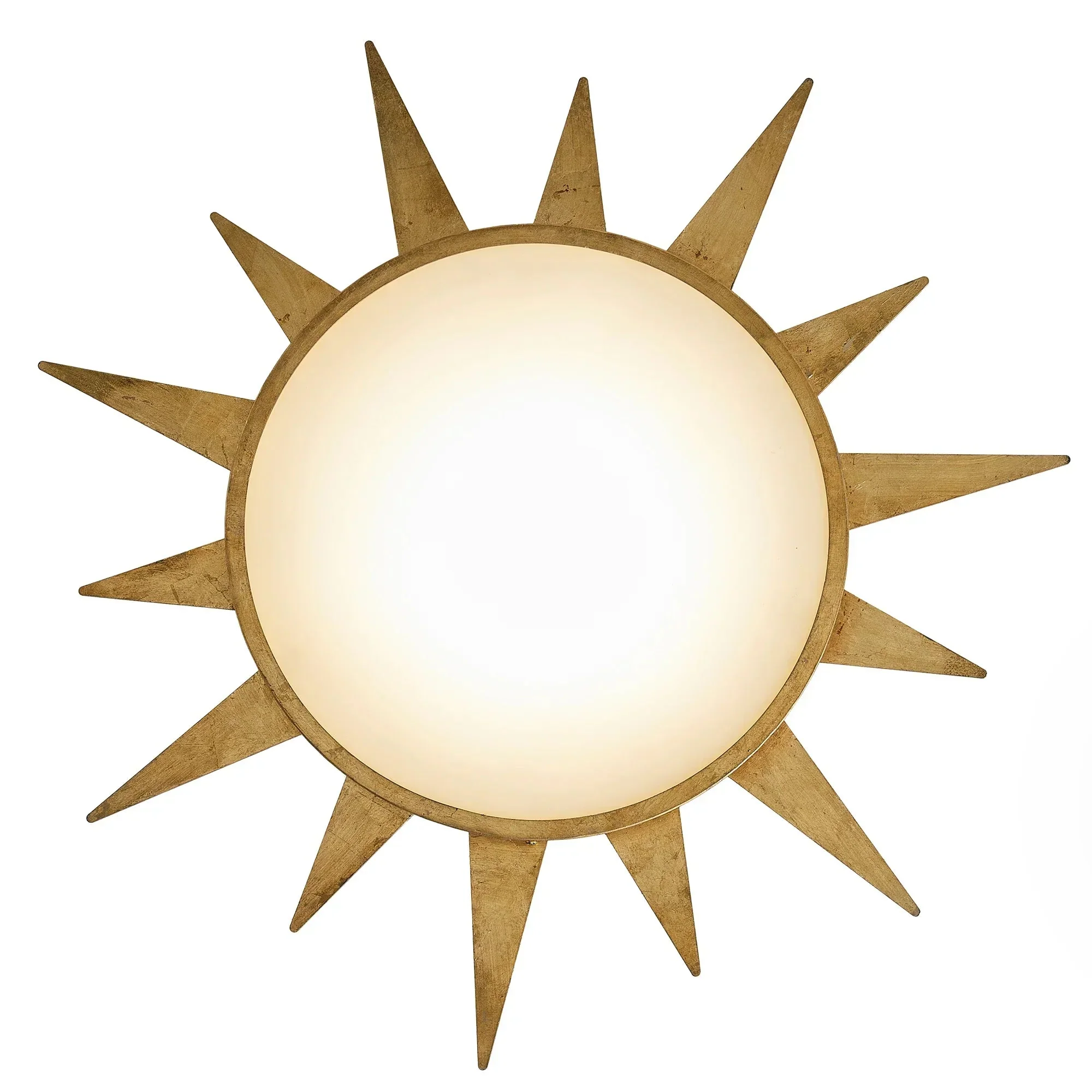 25 Inch Dana Vintage Golden Sunburst Flush Mount LED Light - Image 10