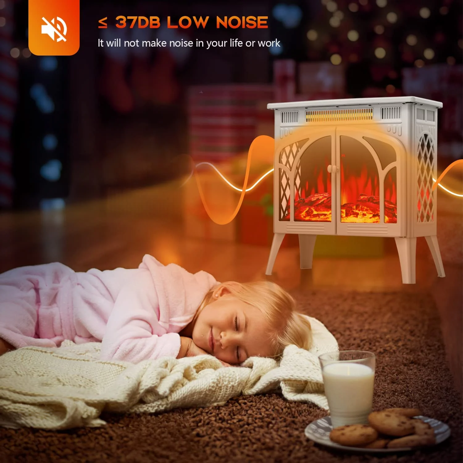 25 Inches 3D Infrared  Free Standing Electric Fireplace Stove S230B - Image 10