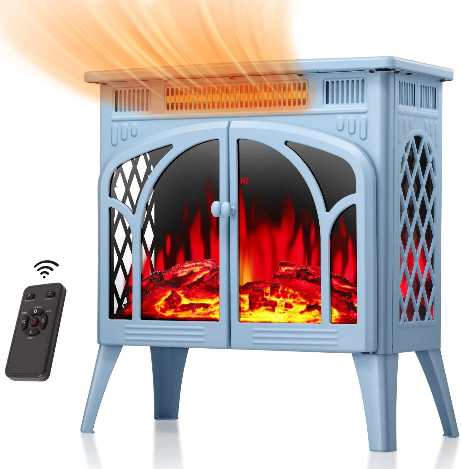 25 Inches 3D Infrared  Free Standing Electric Fireplace Stove S230B - Image 15