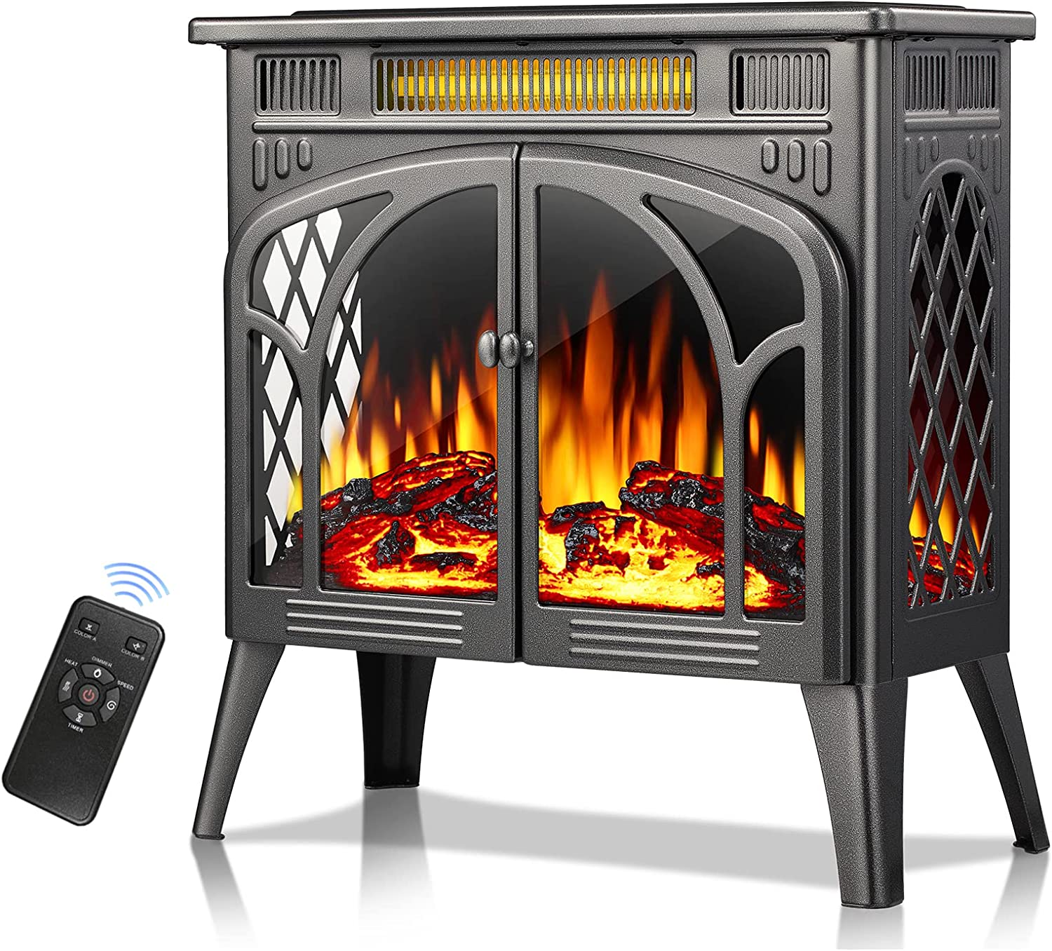 25 Inches 3D Infrared  Free Standing Electric Fireplace Stove S230B - Image 21
