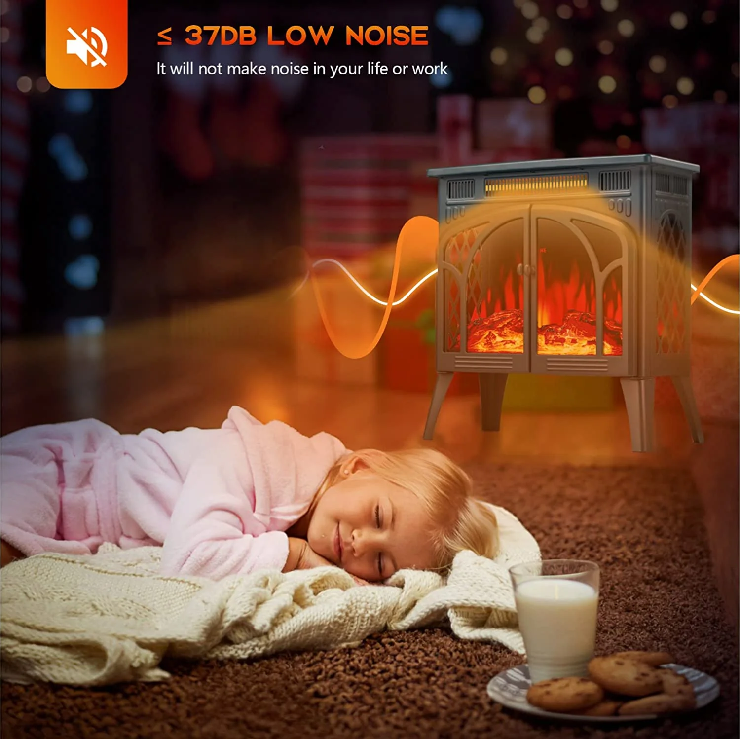 25 Inches 3D Infrared  Free Standing Electric Fireplace Stove S230B - Image 30