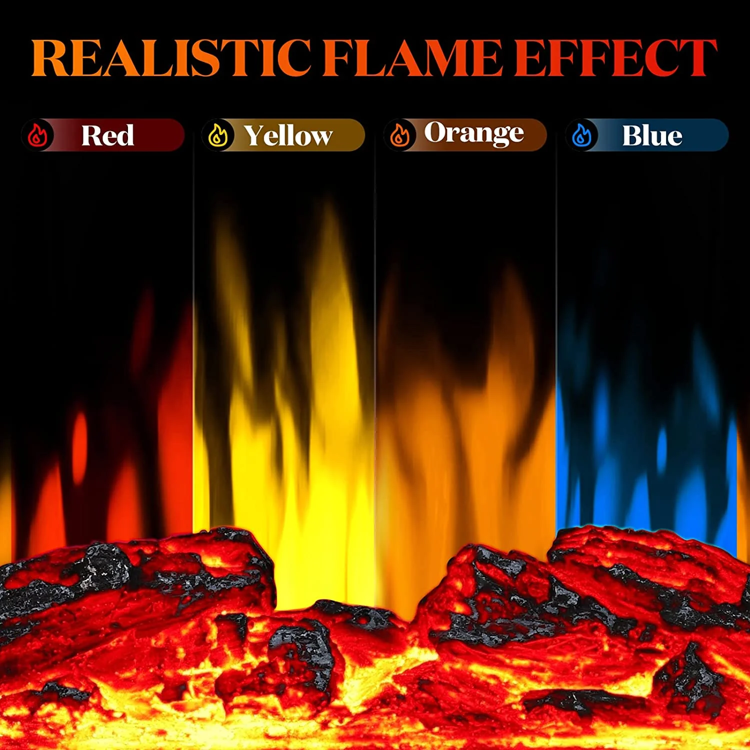 25 Inches 3D Infrared  Free Standing Electric Fireplace Stove S230B - Image 4