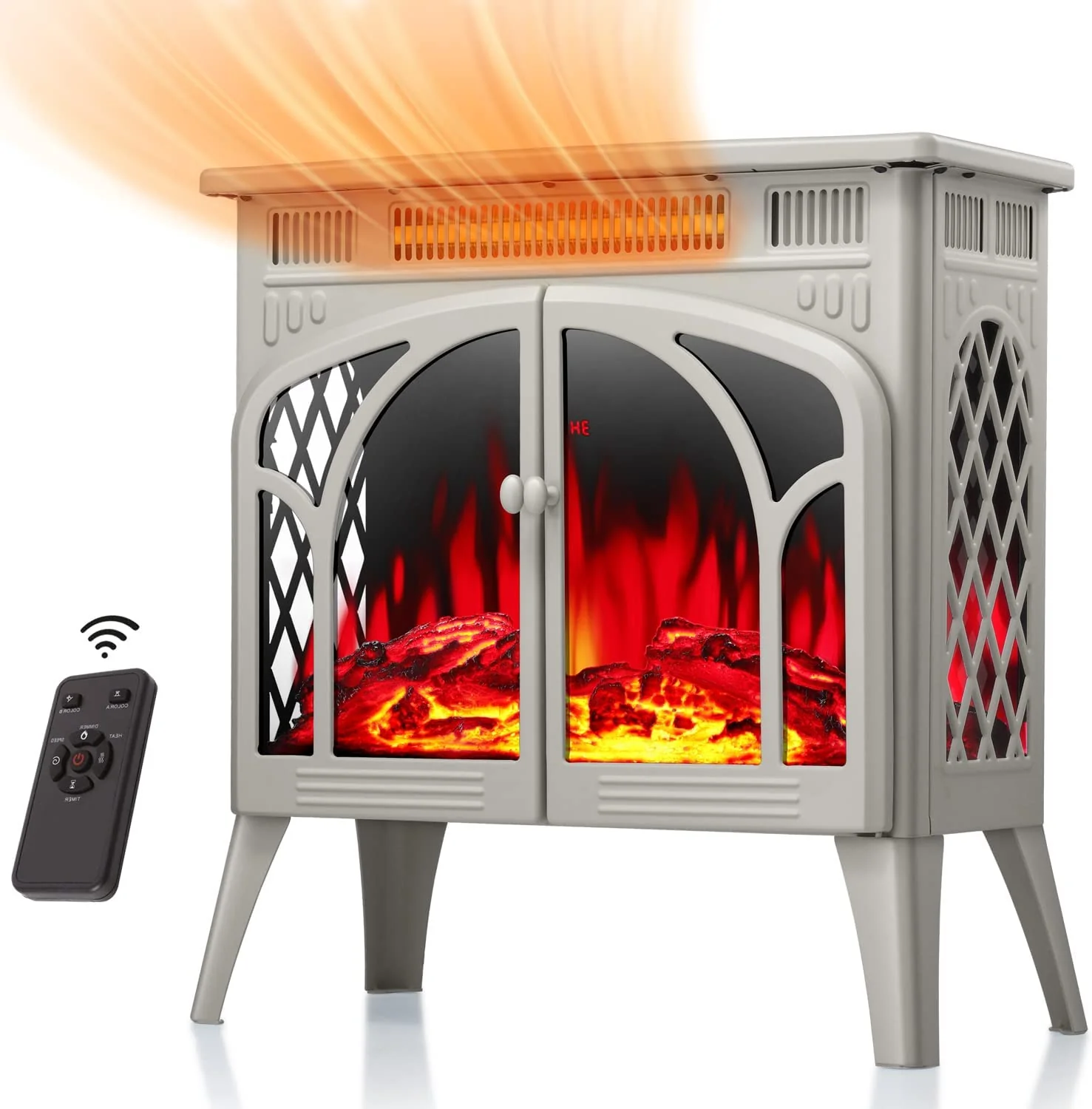 25 Inches 3D Infrared  Free Standing Electric Fireplace Stove S230B - Image 8