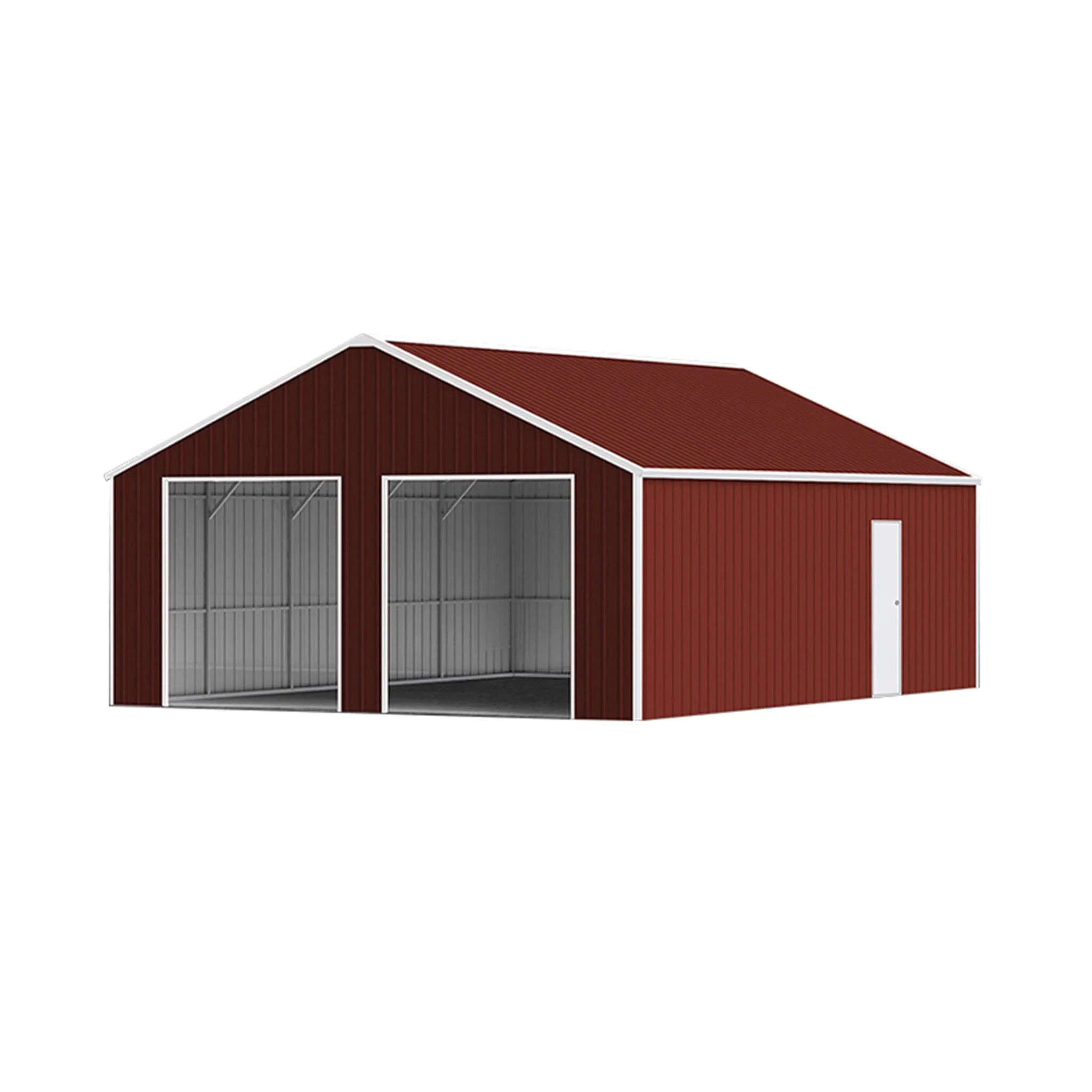[25X33FT] Heavy-Duty Dual-Door Galvanized Steel Storage Shed (SAK72345) - Image 5