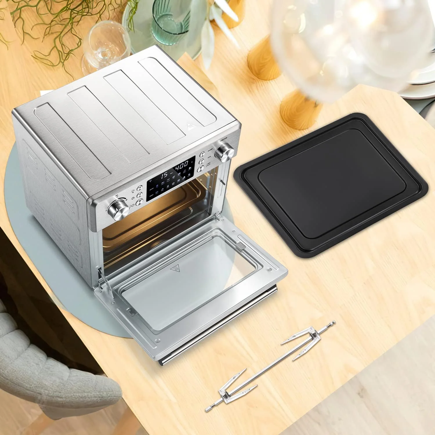 26.4QT Air Fryer Oven, 2 in 1 Toaster Oven Air Fryer Combo 5A502 - Image 6