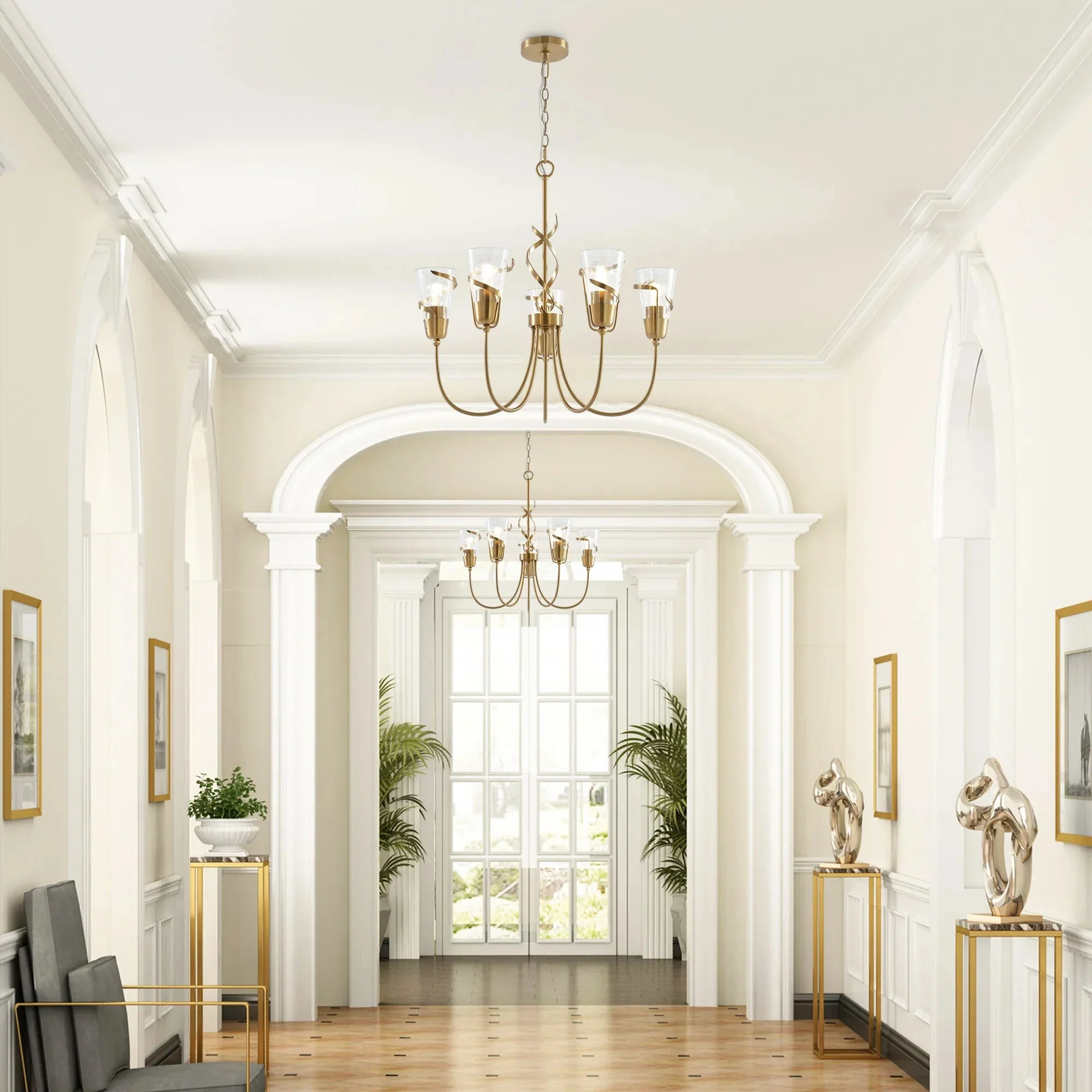 26 Inch Uriah 5-Light Golden Chandelier - Image 2