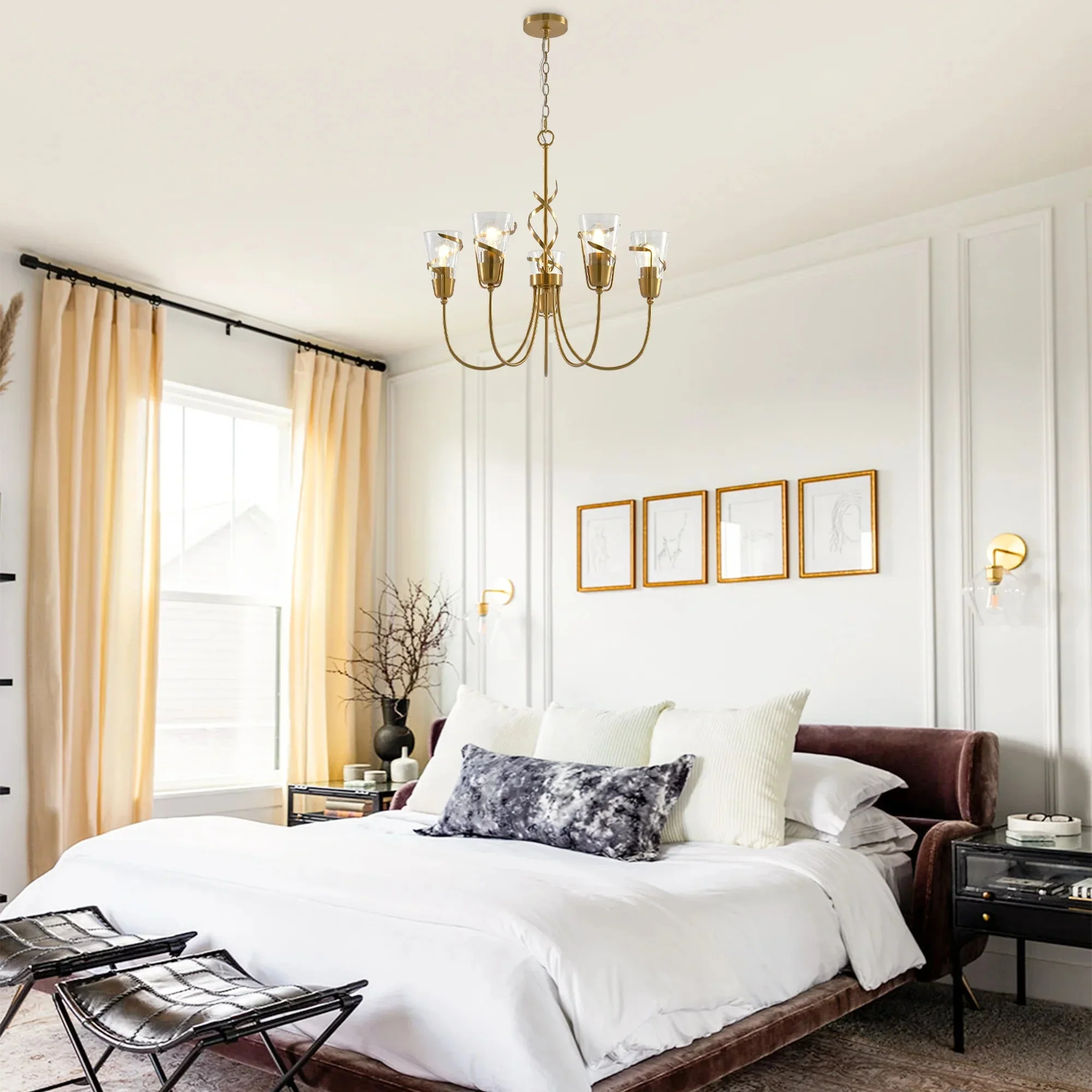 26 Inch Uriah 5-Light Golden Chandelier - Image 5