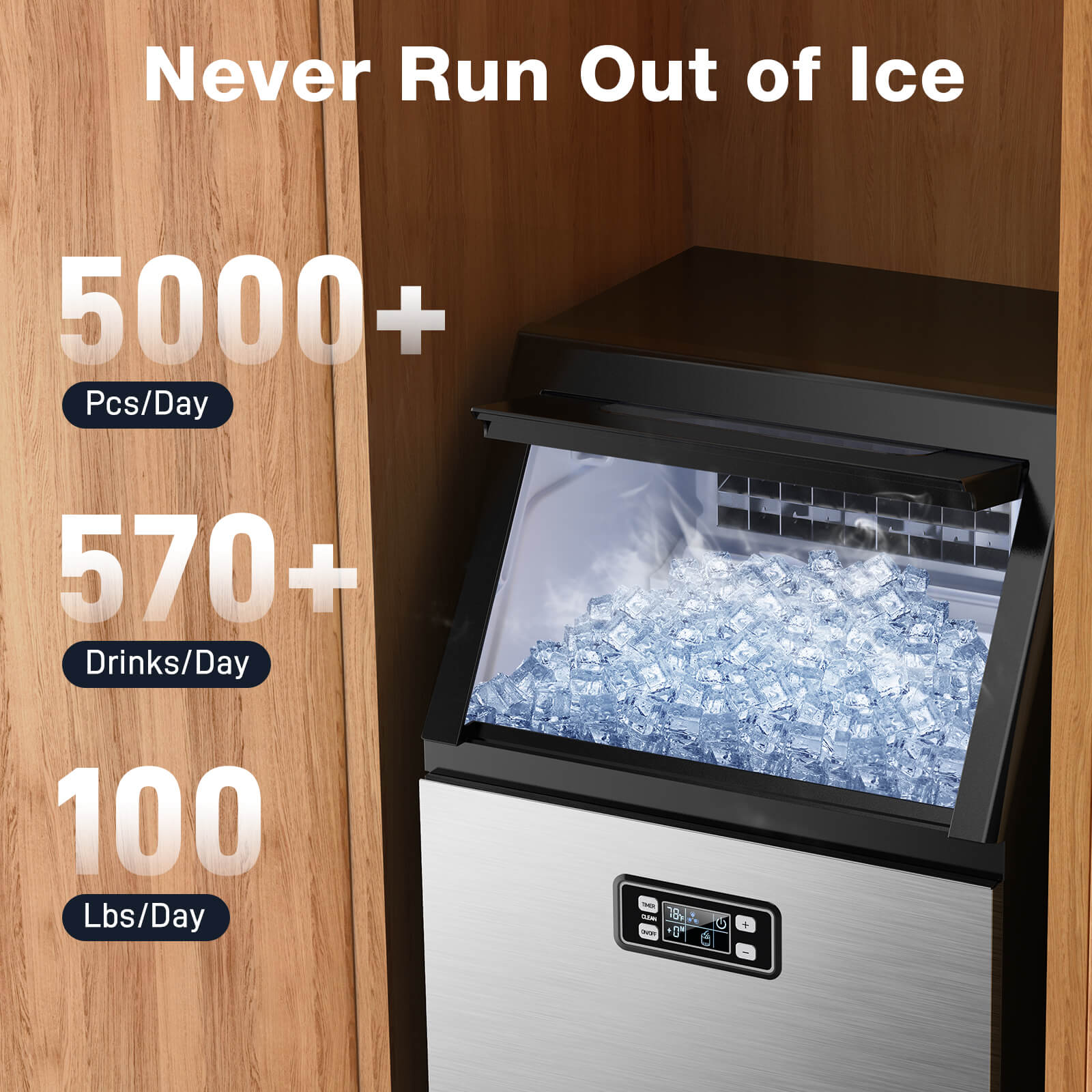 265LBS Freestanding Commercial Ice Maker - Image 17
